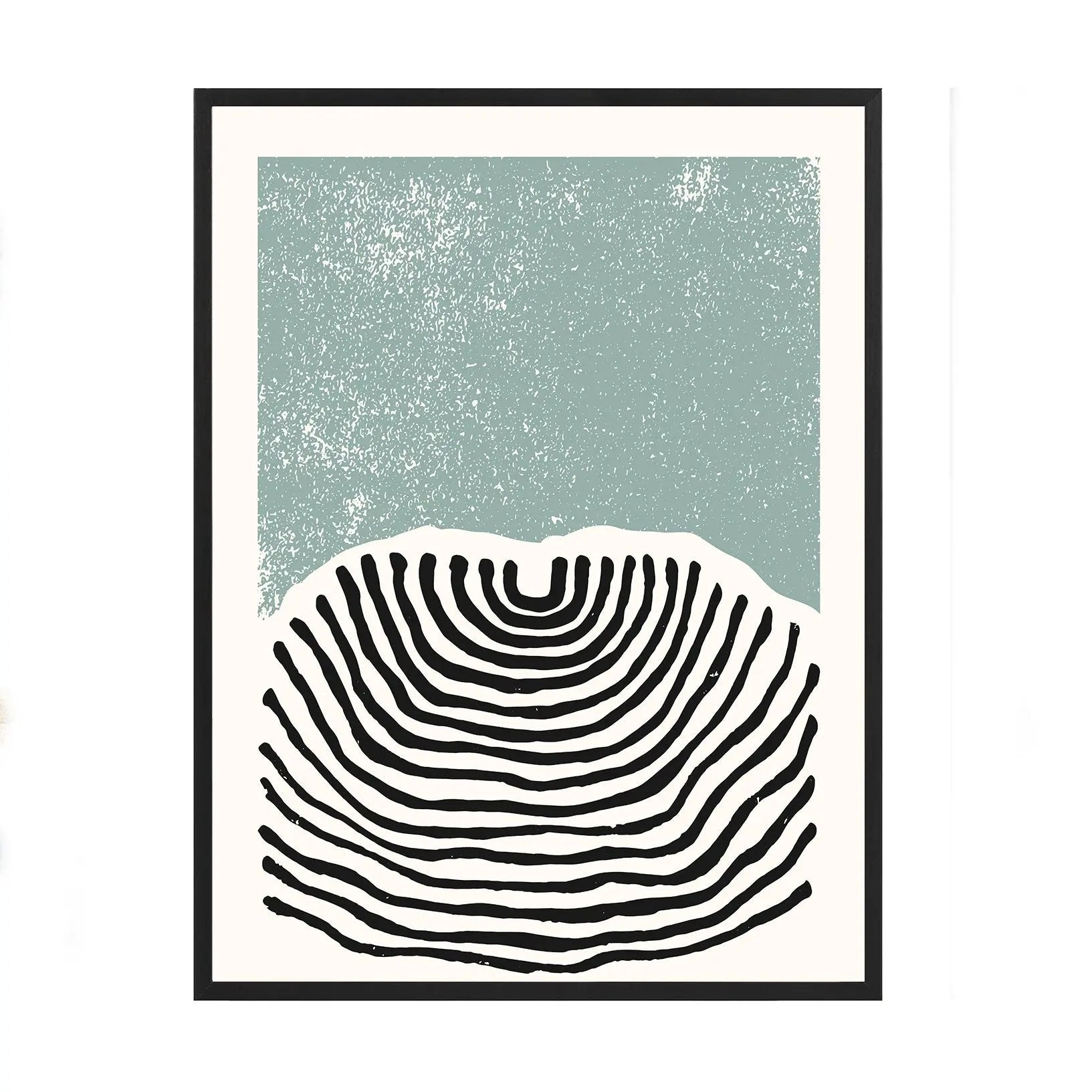 Poster mit Bilderrahmen Abstrakt Blau - inklusive Bilderrahmen Interior Design