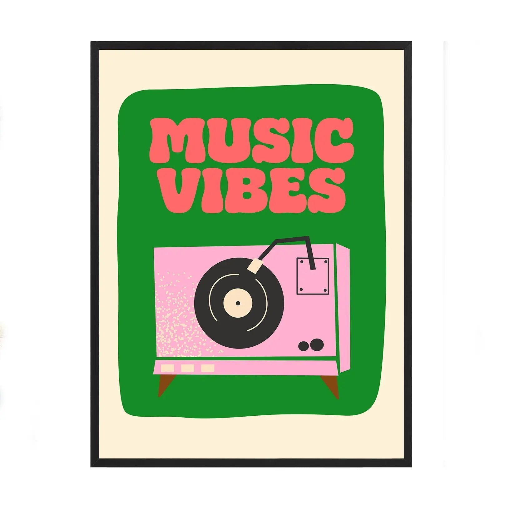 Poster mit Bilderrahmen Music Vibes - inklusive Bilderrahmen Interior Design