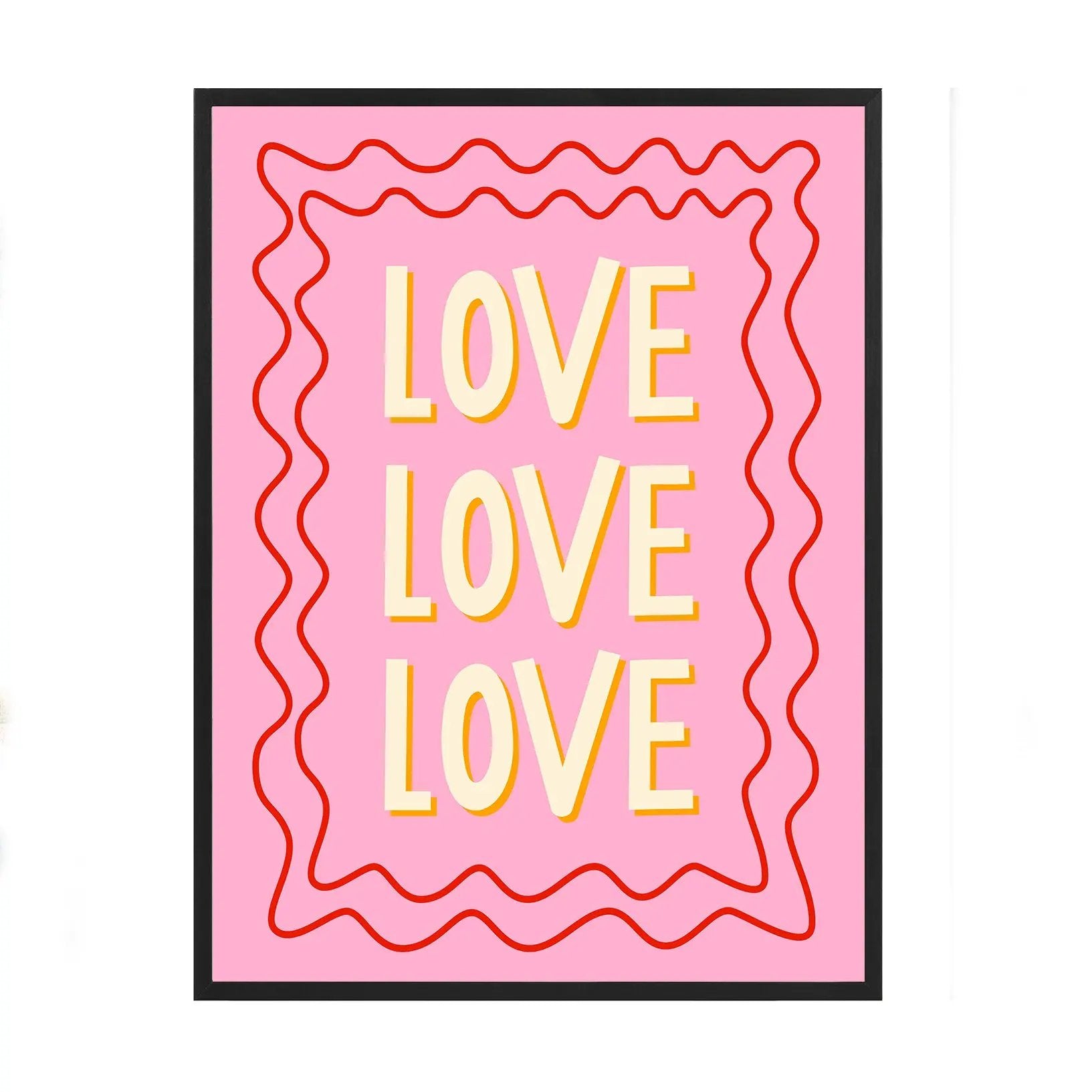 Poster mit Bilderrahmen Love - verschiedene Formate Interior Design