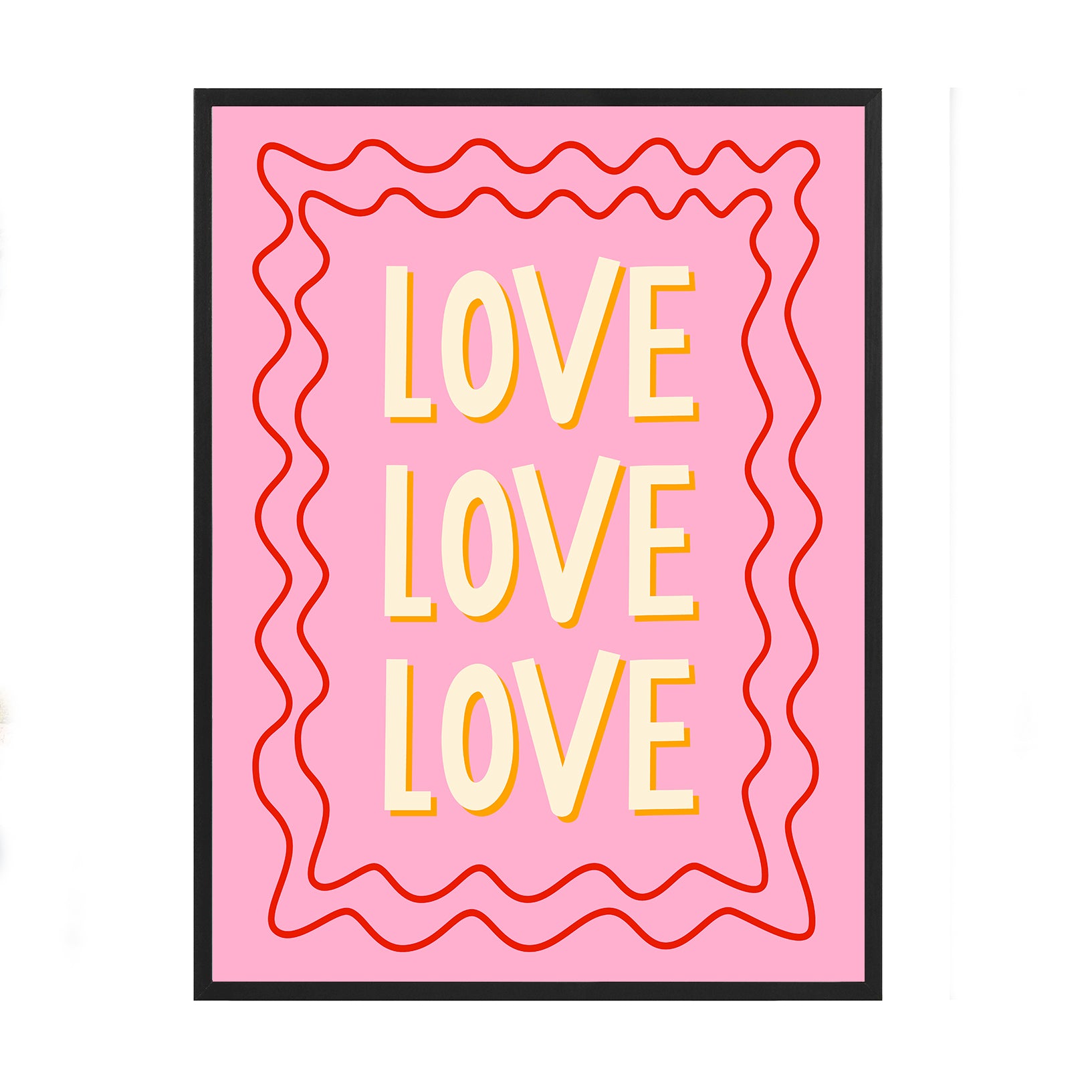 Poster mit Bilderrahmen Love - verschiedene Formate