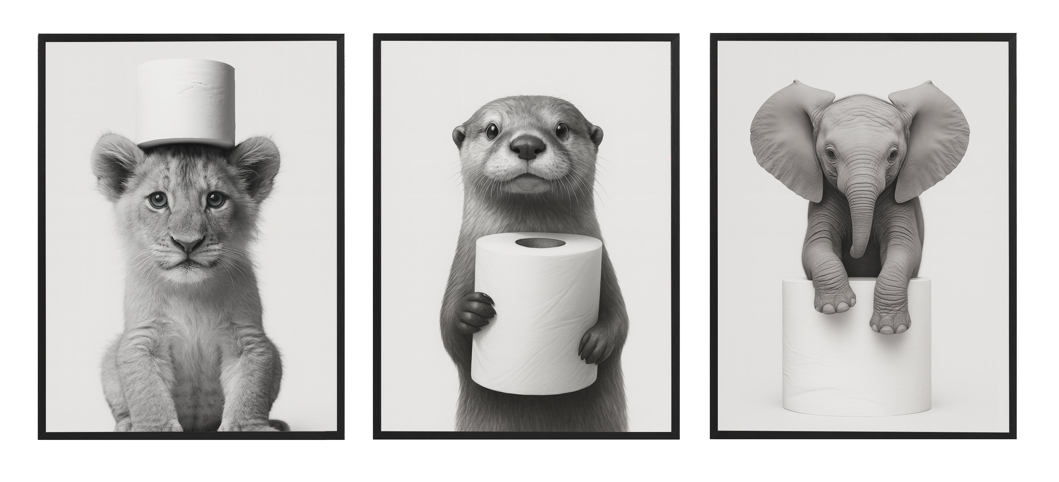 Wackadoo Poster Set Baby Klotiere 3er Set inklusive Bilderrahmen
