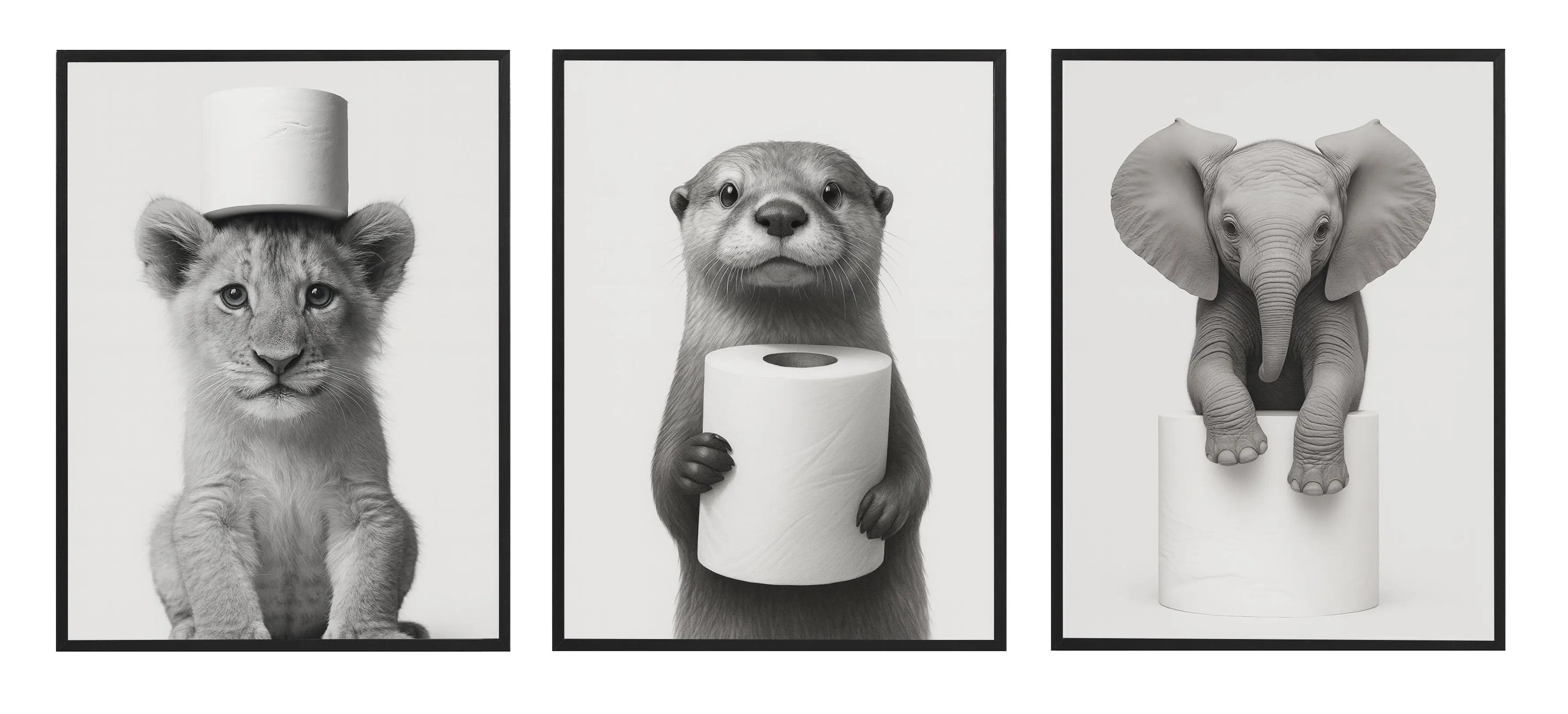 Wackadoo Poster Set Baby Klotiere 3er Set inklusive Bilderrahmen Bilderrahmen Set