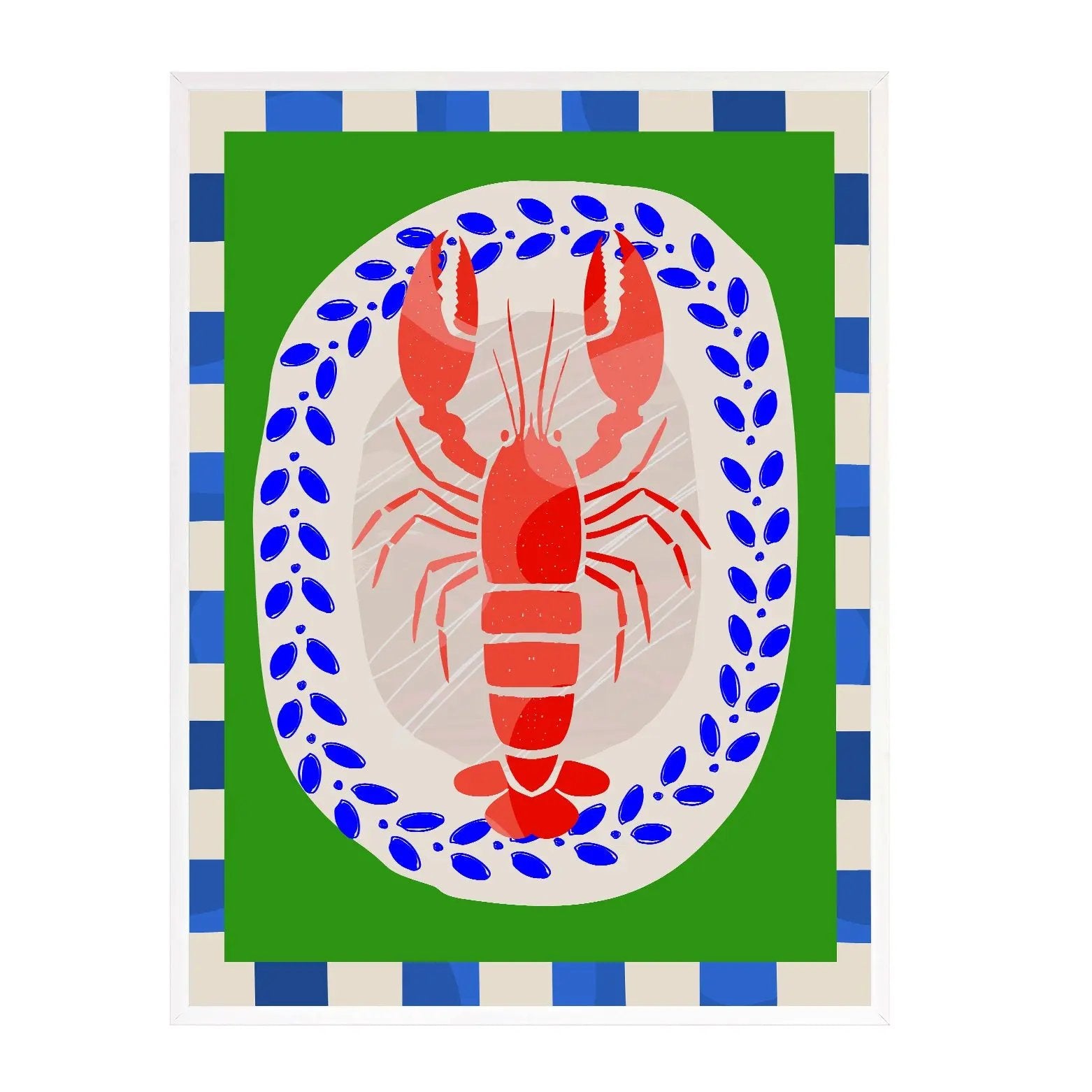 Poster mit Bilderrahmen Hummer - verschiedene Formate Interior Design