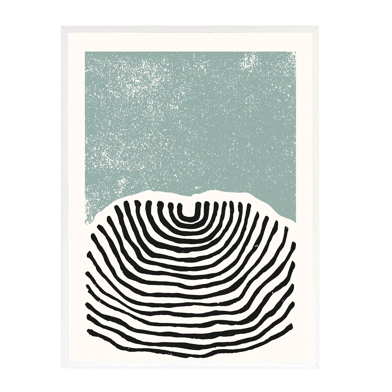 Poster mit Bilderrahmen Abstrakt Blau - inklusive Bilderrahmen Interior Design