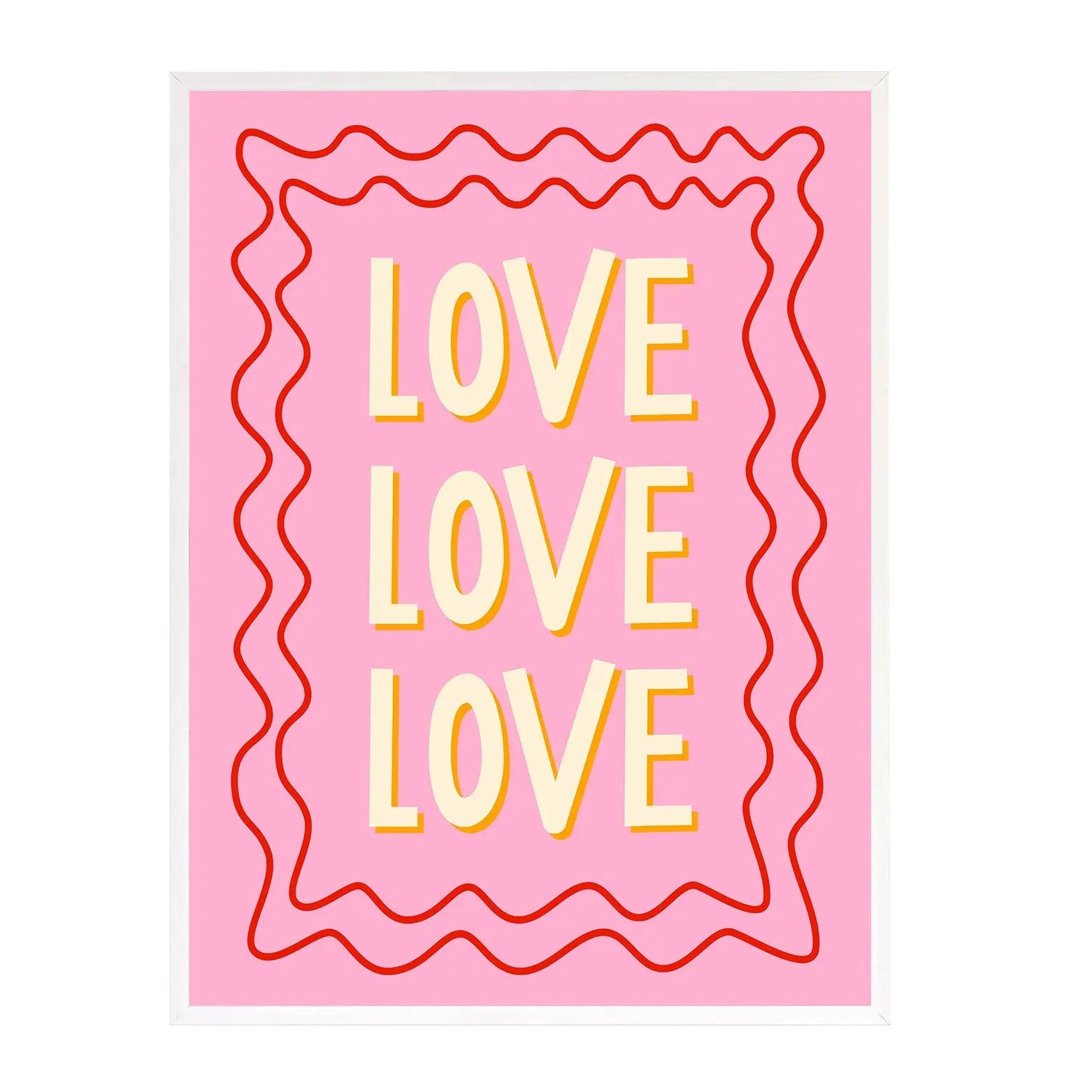 Poster mit Bilderrahmen Love - verschiedene Formate Interior Design