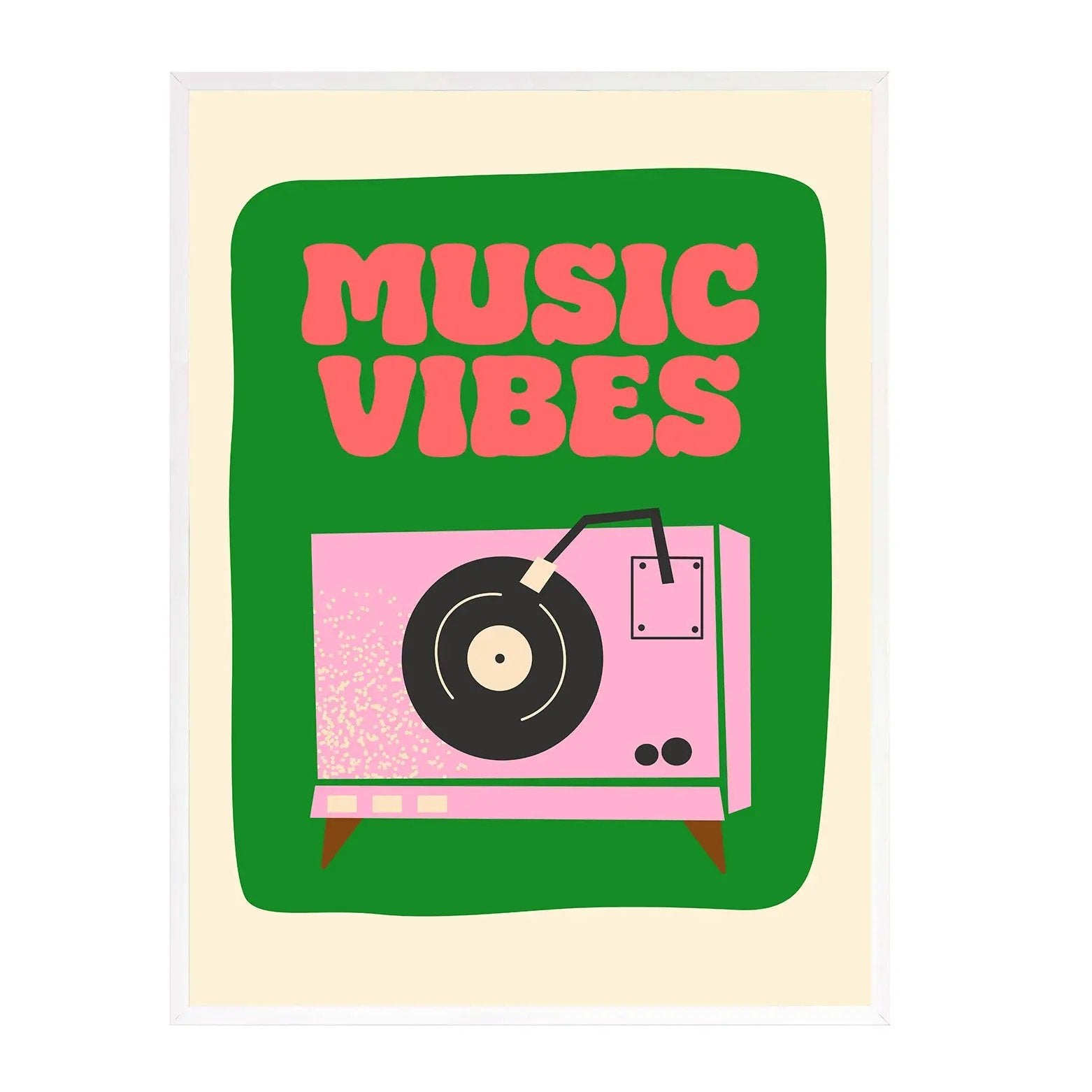 Poster mit Bilderrahmen Music Vibes - inklusive Bilderrahmen Interior Design