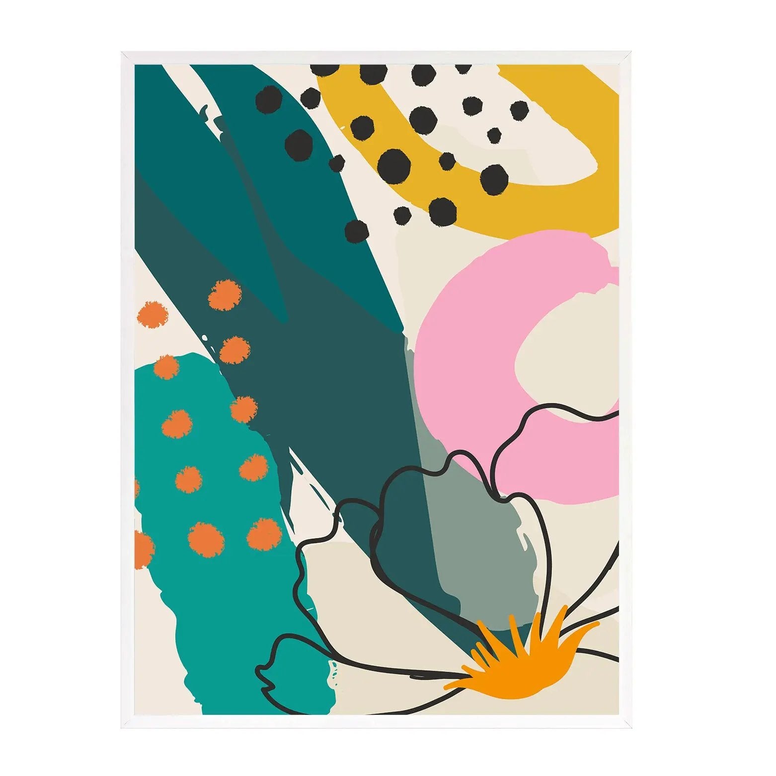 Poster mit Bilderrahmen Abstrakt - inklusive Bilderrahmen Interior Design