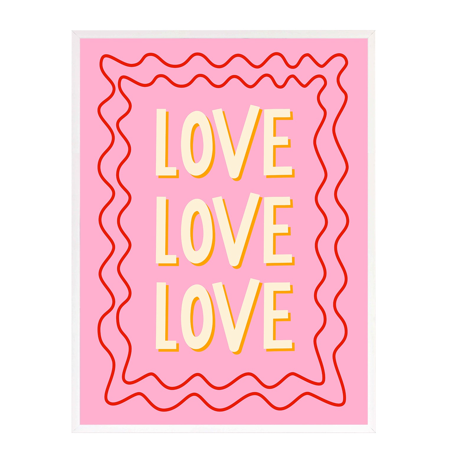 Poster mit Bilderrahmen Love - verschiedene Formate