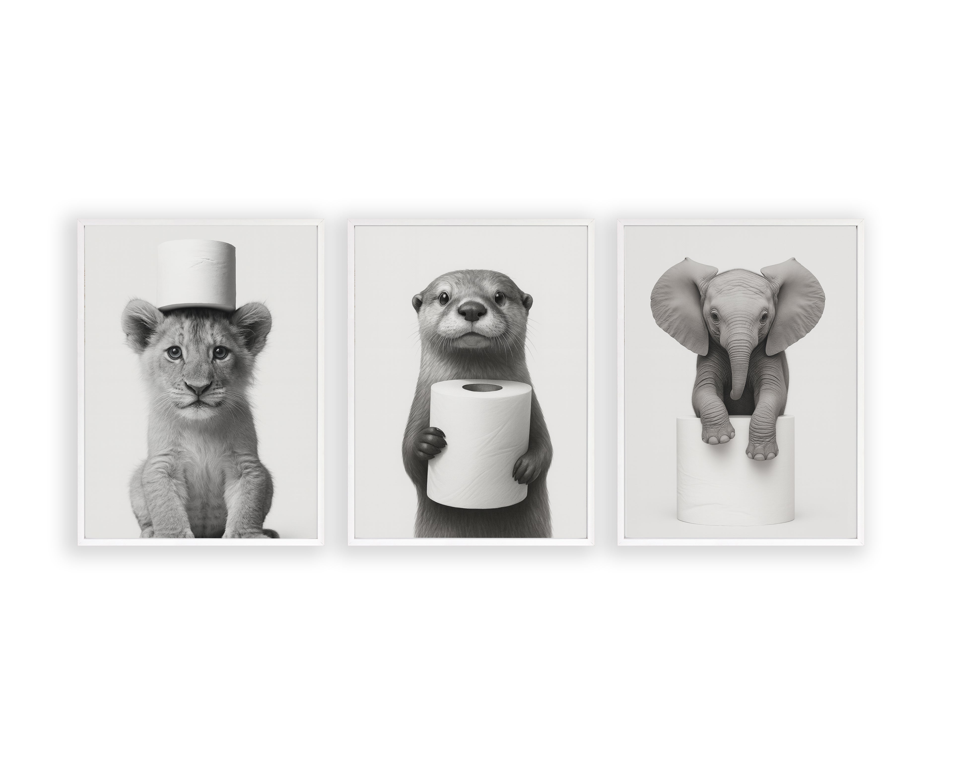 Wackadoo Poster Set Baby Klotiere 3er Set inklusive Bilderrahmen