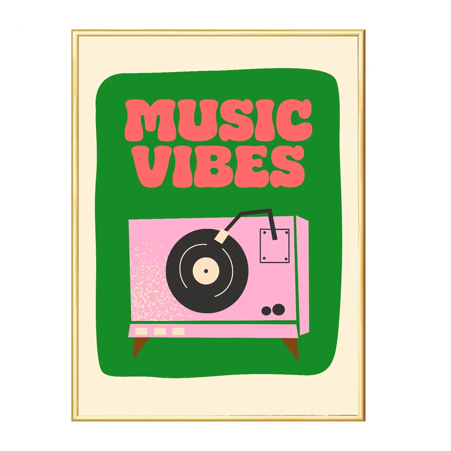 Poster mit Bilderrahmen Music Vibes - inklusive Bilderrahmen Interior Design