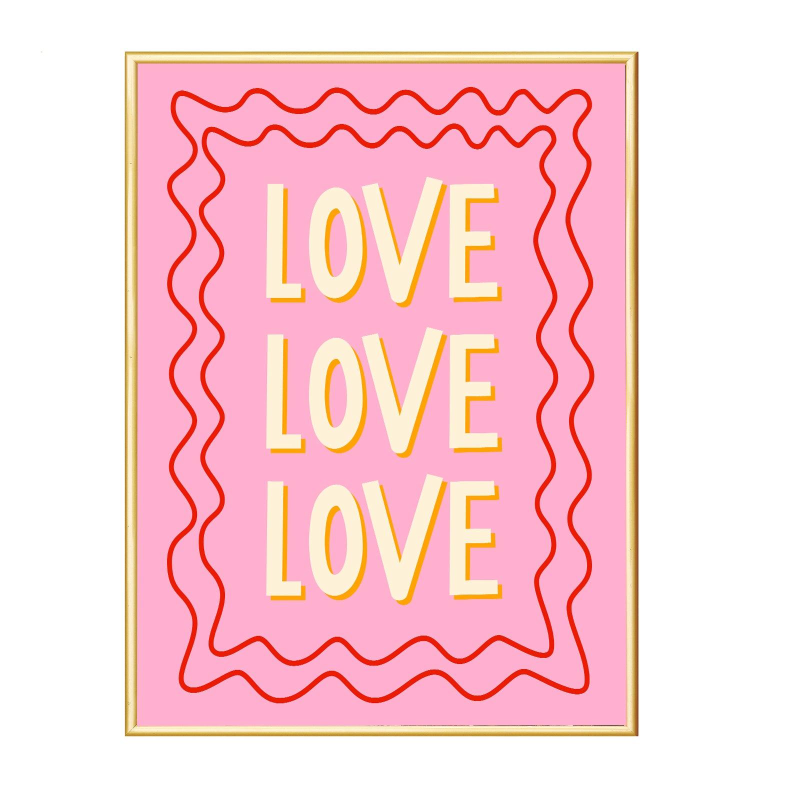 Poster mit Bilderrahmen Love - verschiedene Formate