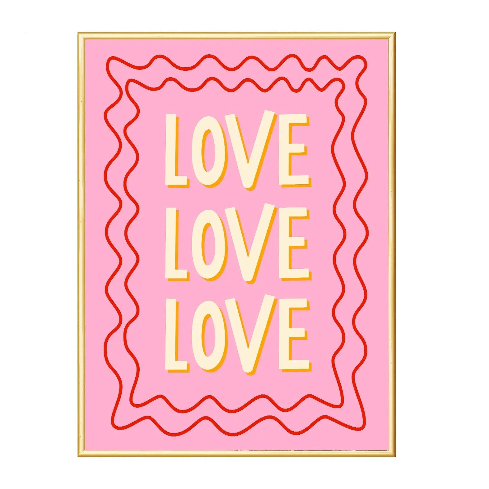 Poster mit Bilderrahmen Love - verschiedene Formate Interior Design