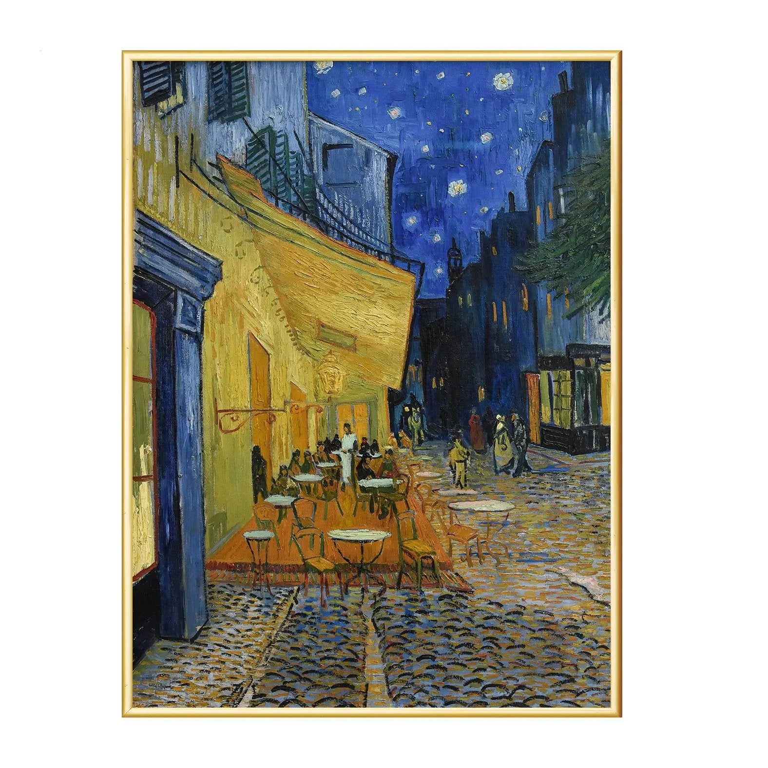 Poster mit Bilderrahmen van Gogh das Nachtcafé - inklusive Bilderrahmen Interior Design