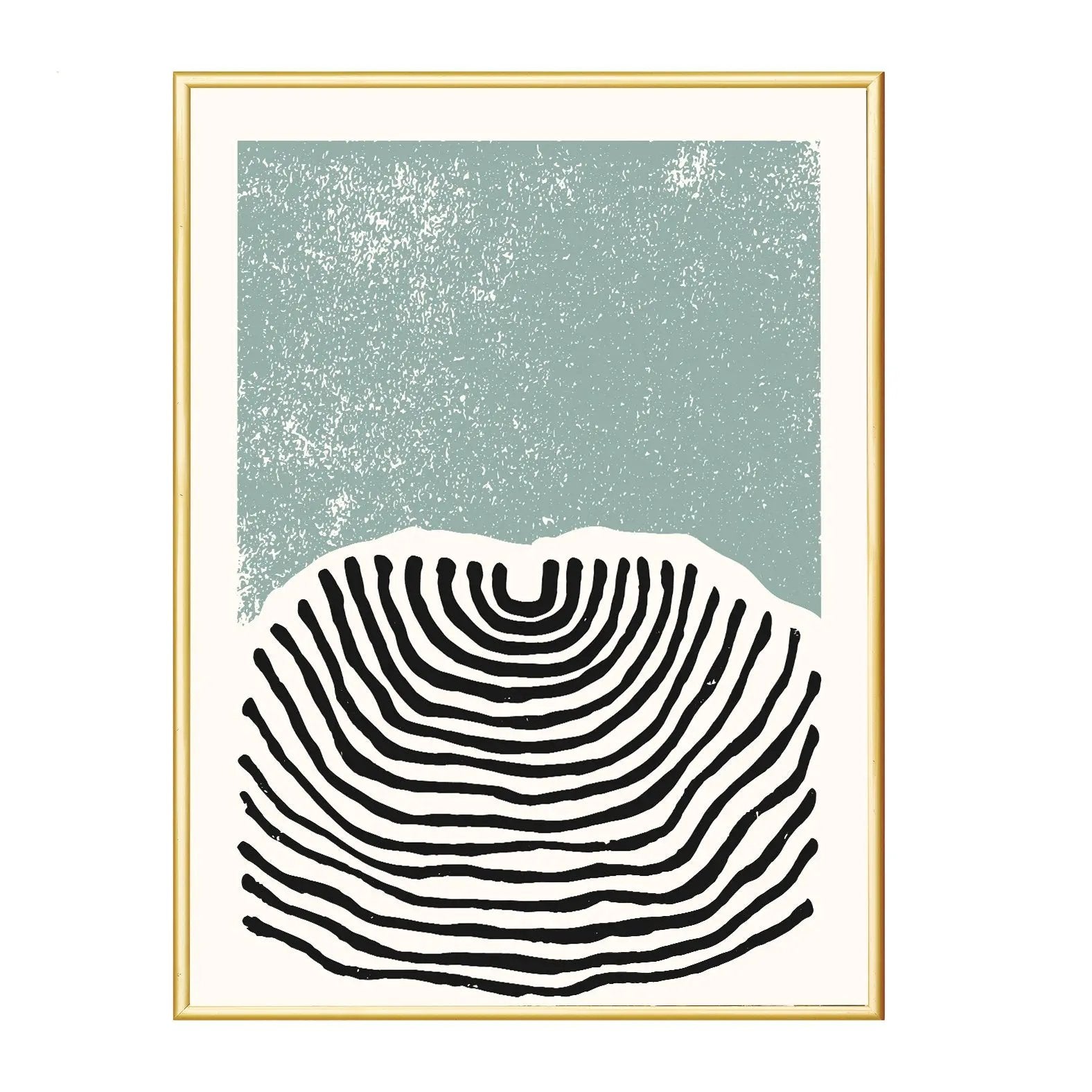 Poster mit Bilderrahmen Abstrakt Blau - inklusive Bilderrahmen Interior Design