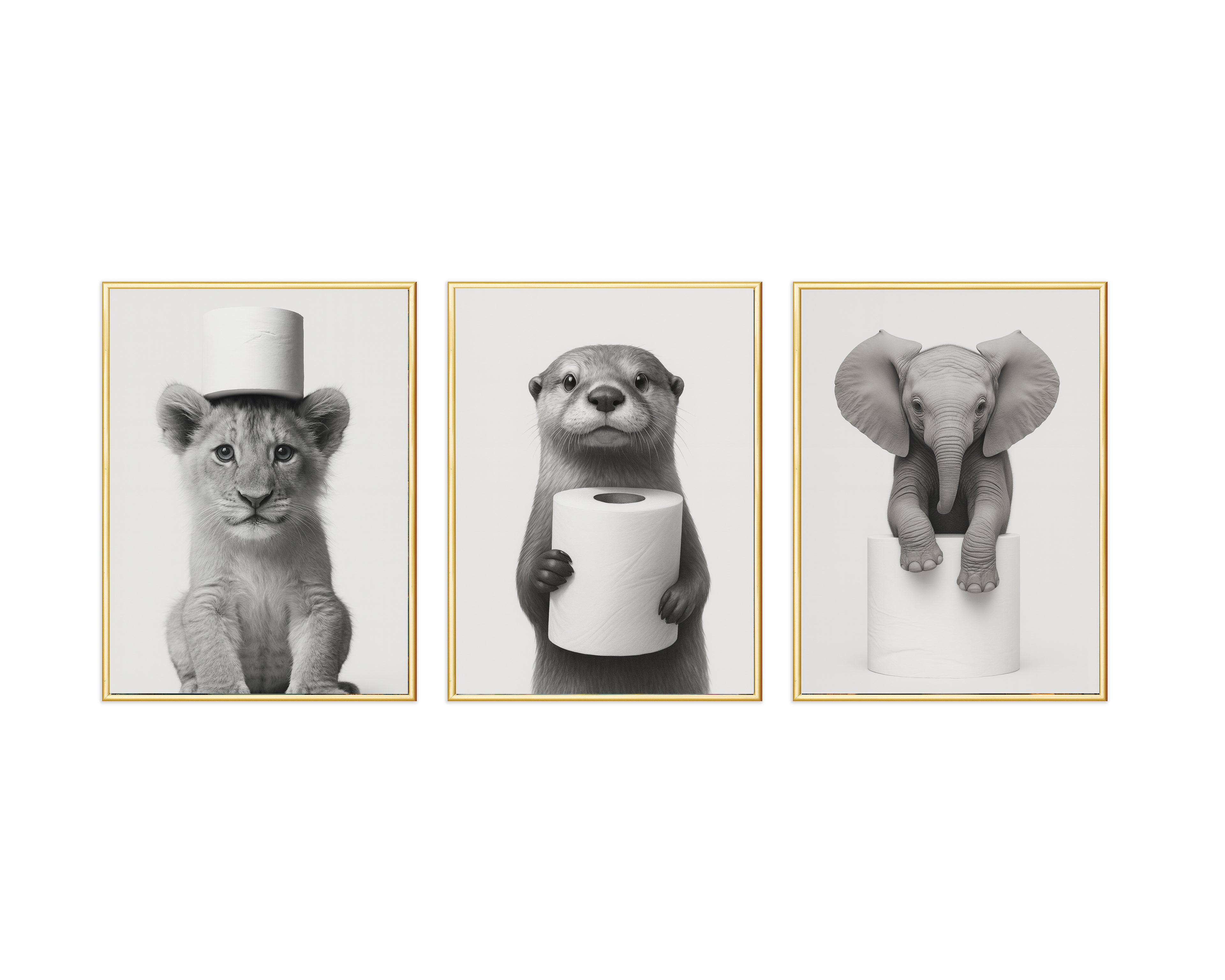 Wackadoo Poster Set Baby Klotiere 3er Set inklusive Bilderrahmen