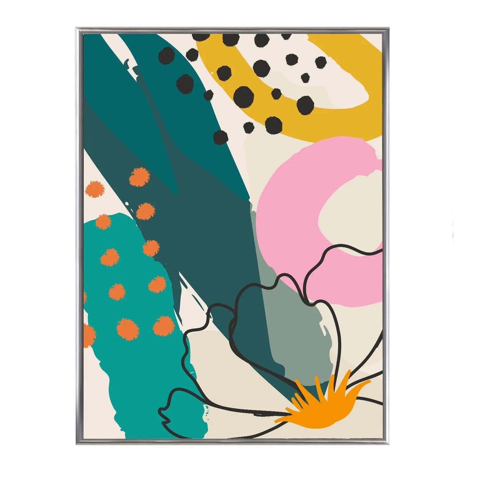 Poster mit Bilderrahmen Abstrakt - inklusive Bilderrahmen Interior Design