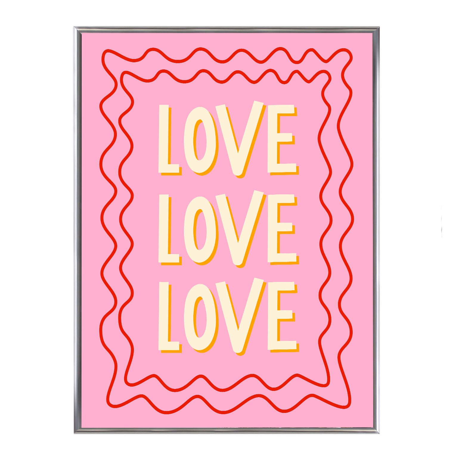Poster mit Bilderrahmen Love - verschiedene Formate