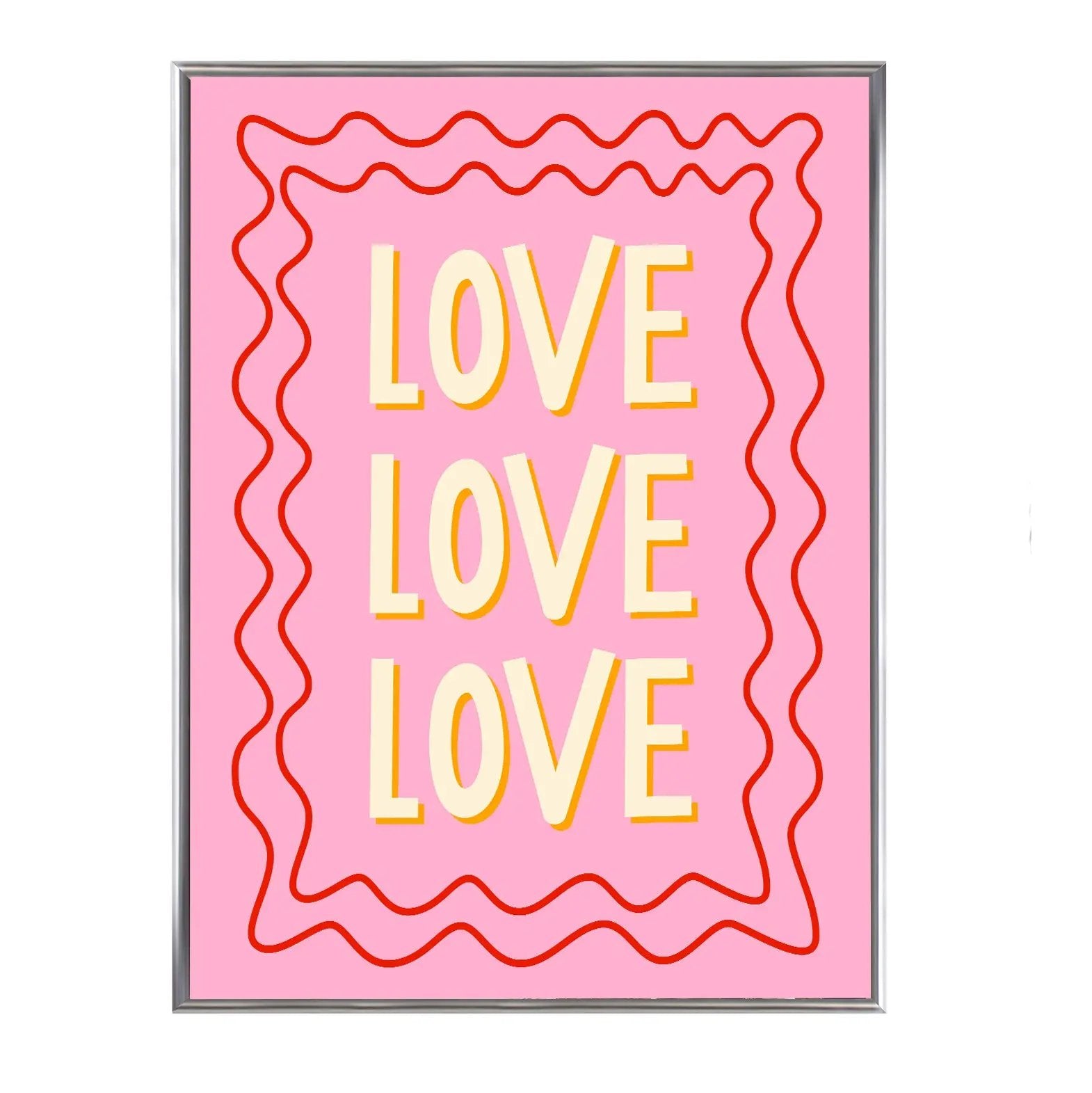 Poster mit Bilderrahmen Love - verschiedene Formate Interior Design