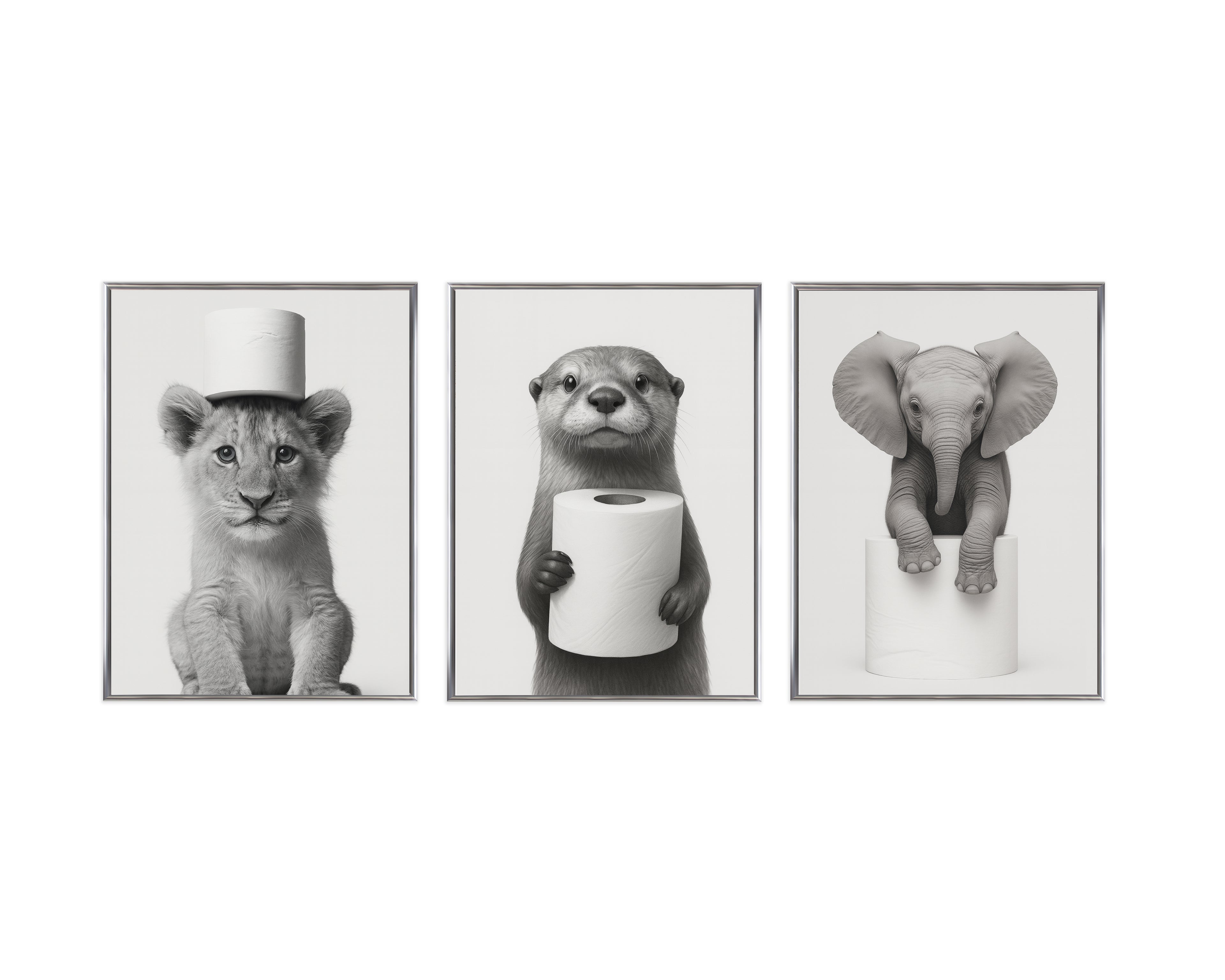 Wackadoo Poster Set Baby Klotiere 3er Set inklusive Bilderrahmen