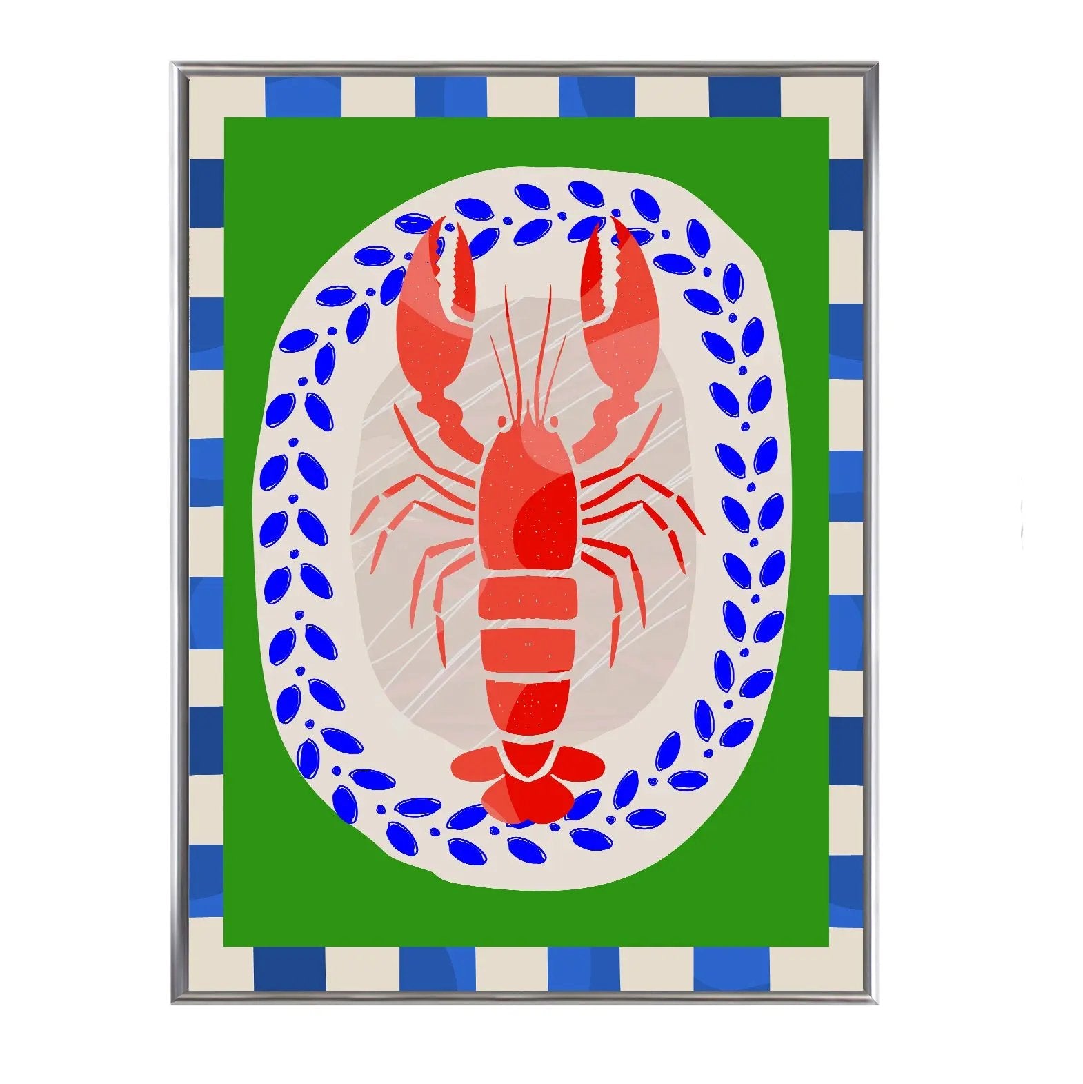 Poster mit Bilderrahmen Hummer - verschiedene Formate Interior Design