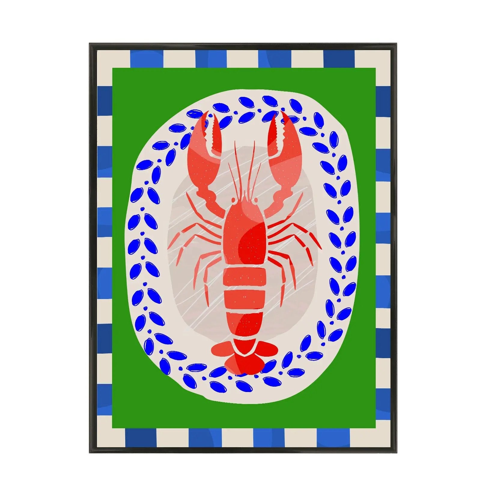 Poster mit Bilderrahmen Hummer - verschiedene Formate Interior Design