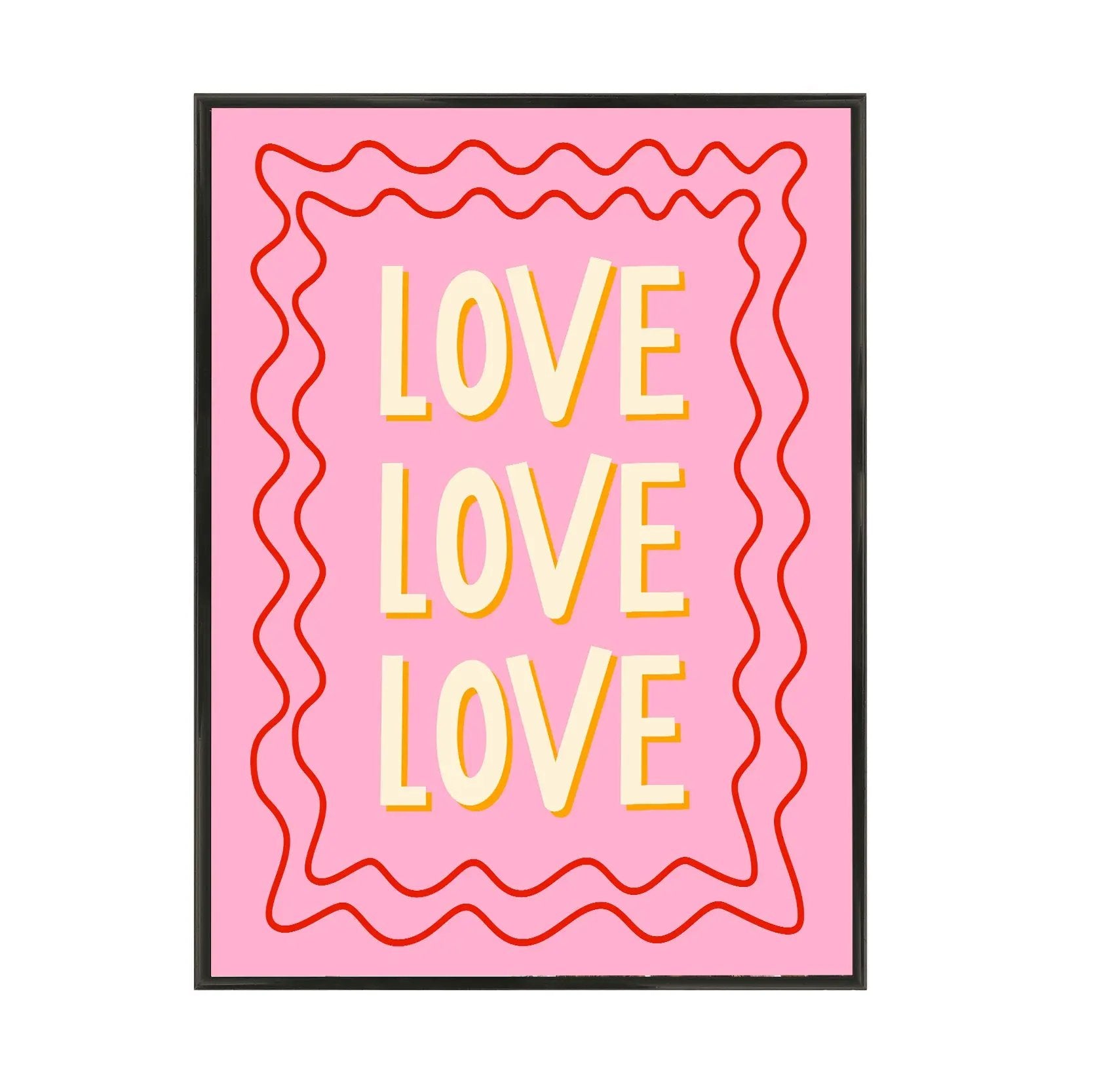 Poster mit Bilderrahmen Love - verschiedene Formate Interior Design