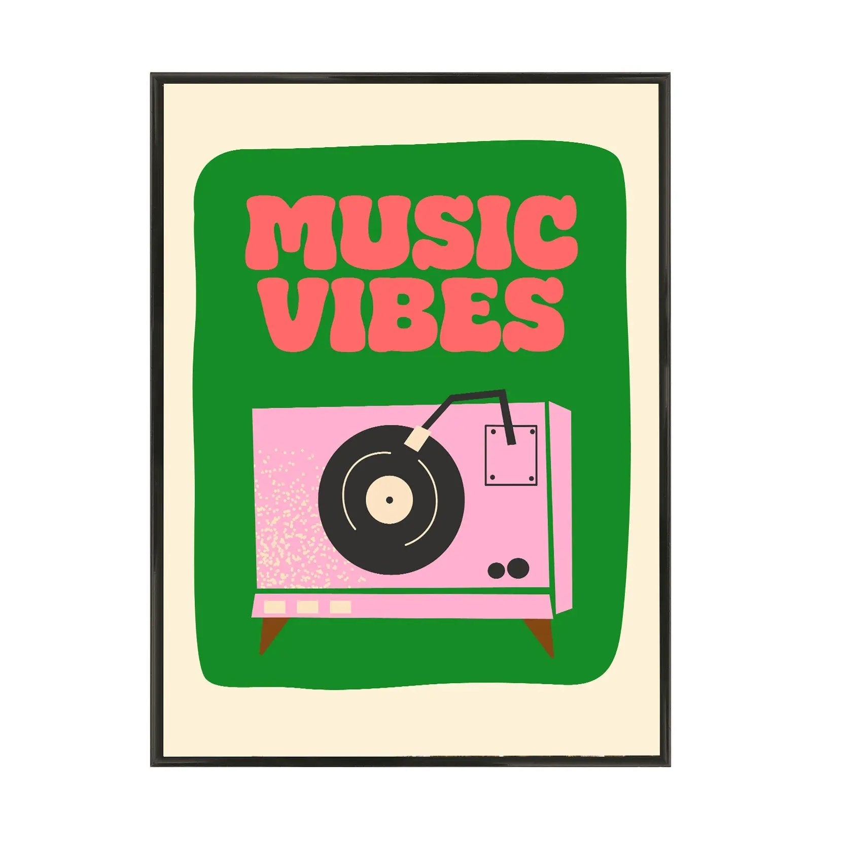 Poster mit Bilderrahmen Music Vibes - inklusive Bilderrahmen Interior Design