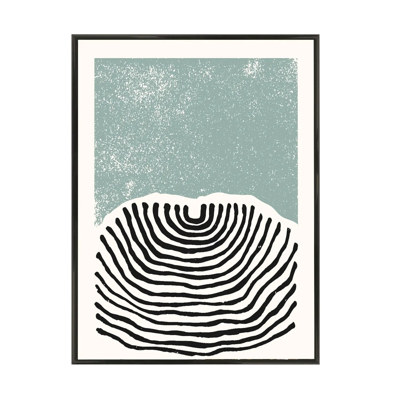 Poster mit Bilderrahmen Abstrakt Blau - inklusive Bilderrahmen Interior Design