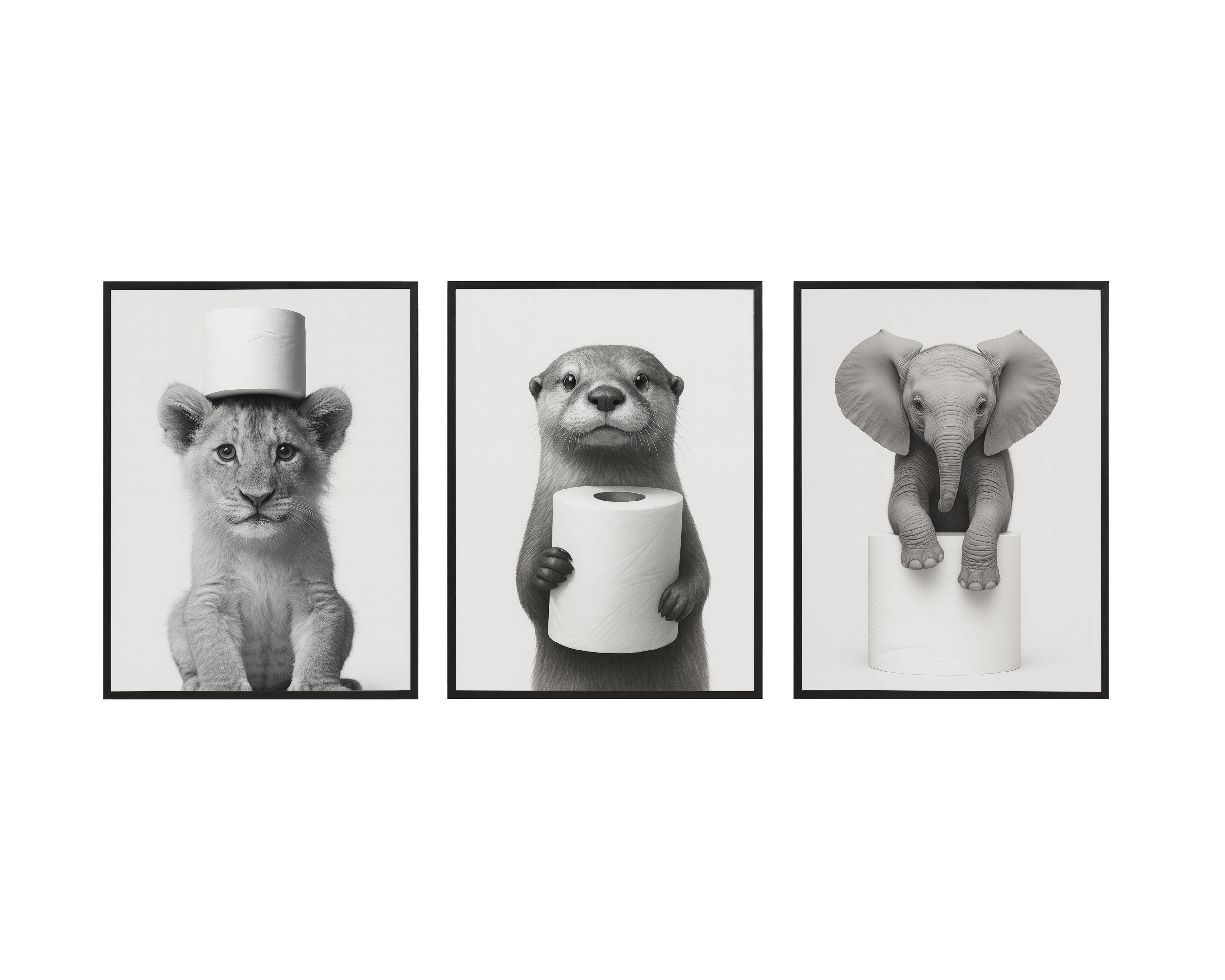 Wackadoo Poster Set Baby Klotiere 3er Set inklusive Bilderrahmen