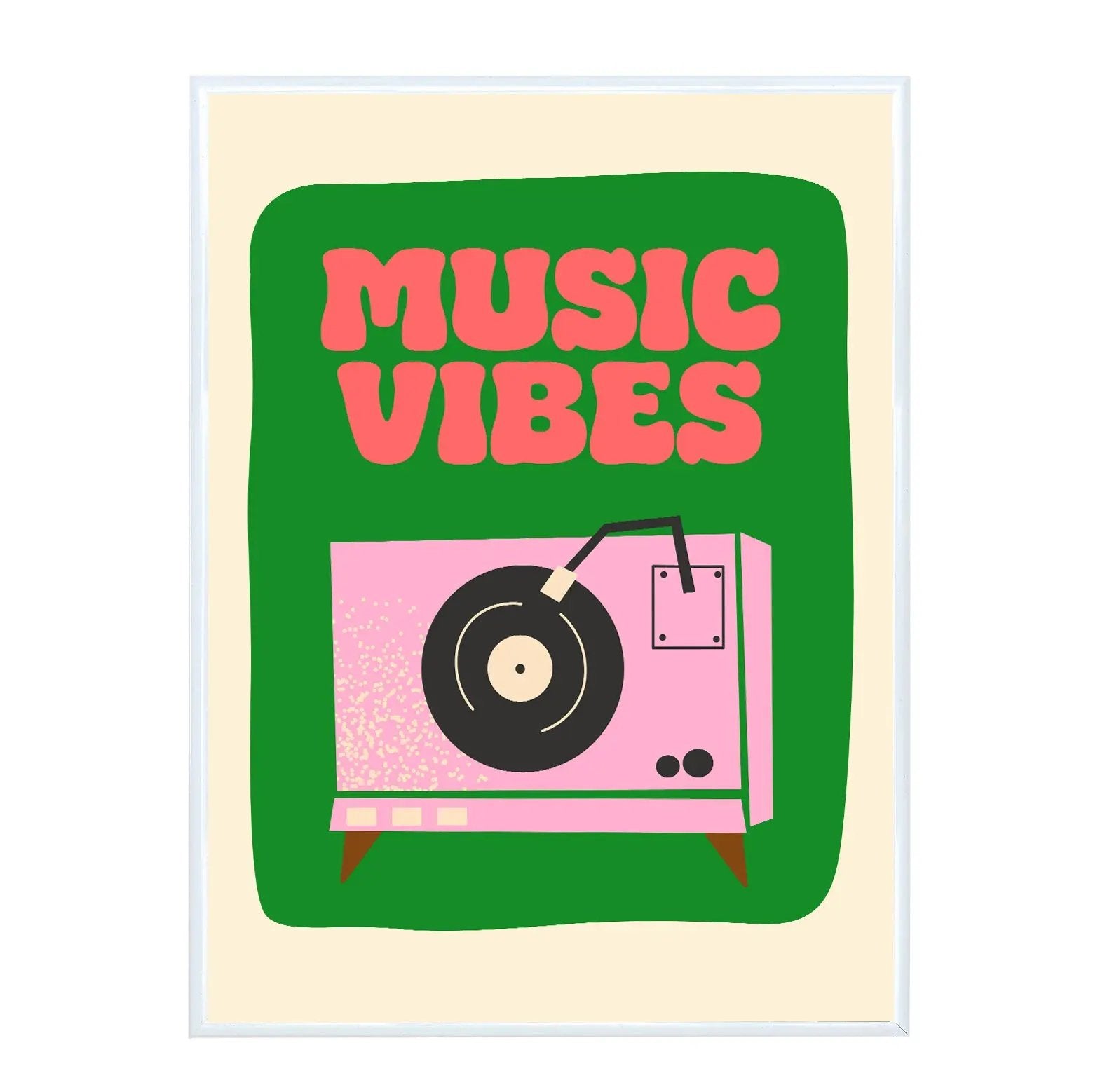 Poster mit Bilderrahmen Music Vibes - inklusive Bilderrahmen Interior Design