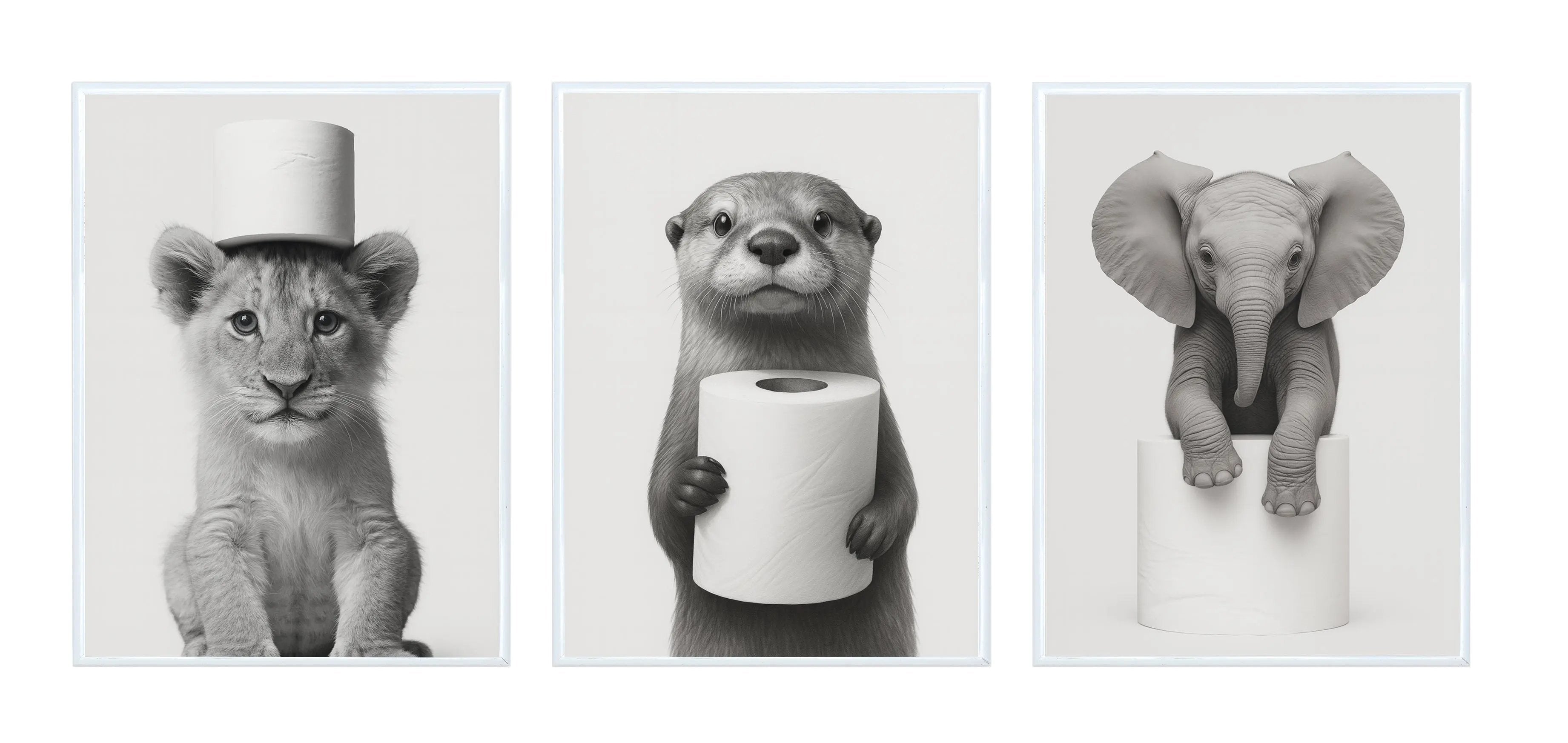 Wackadoo Poster Set Baby Klotiere 3er Set inklusive Bilderrahmen Bilderrahmen Set