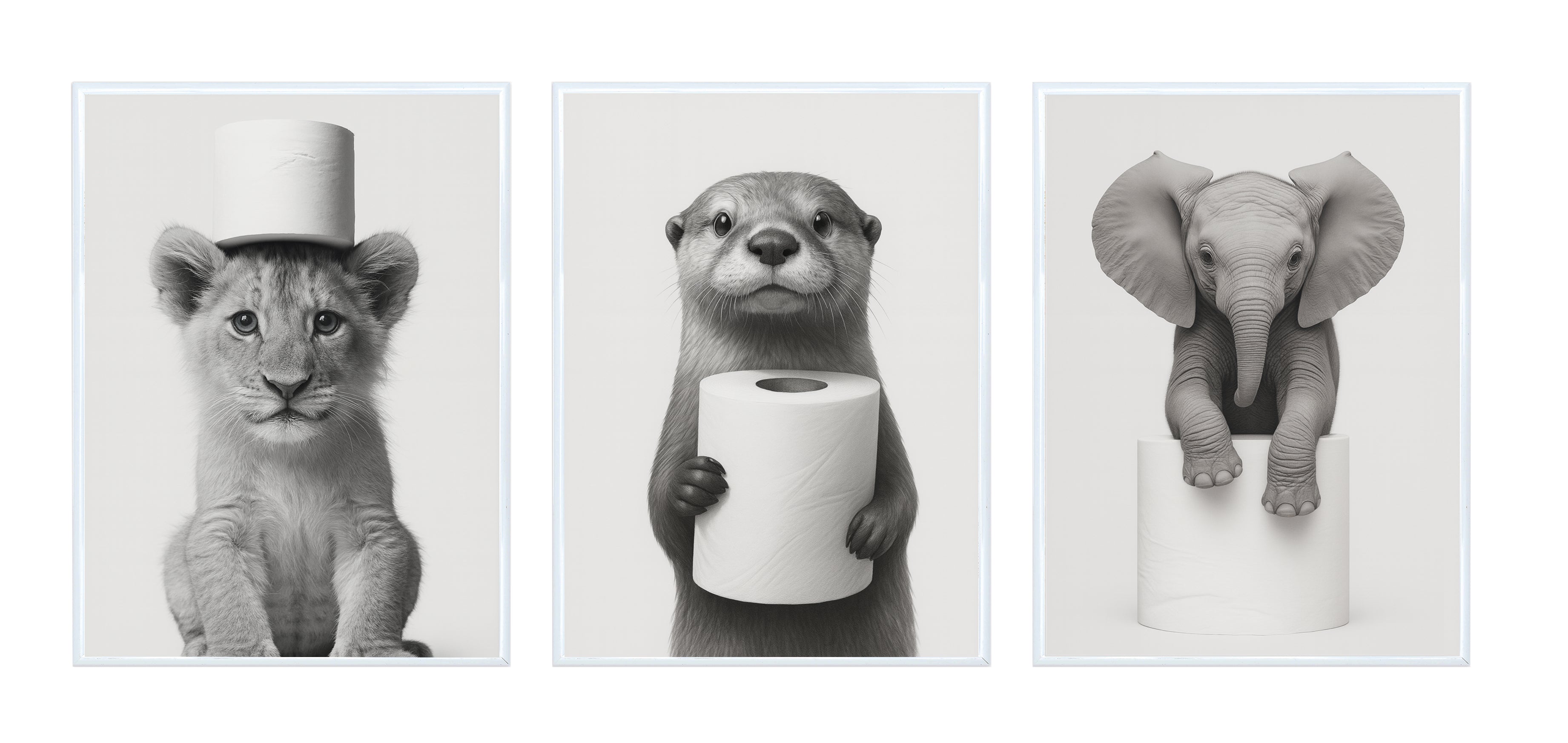 Wackadoo Poster Set Baby Klotiere 3er Set inklusive Bilderrahmen
