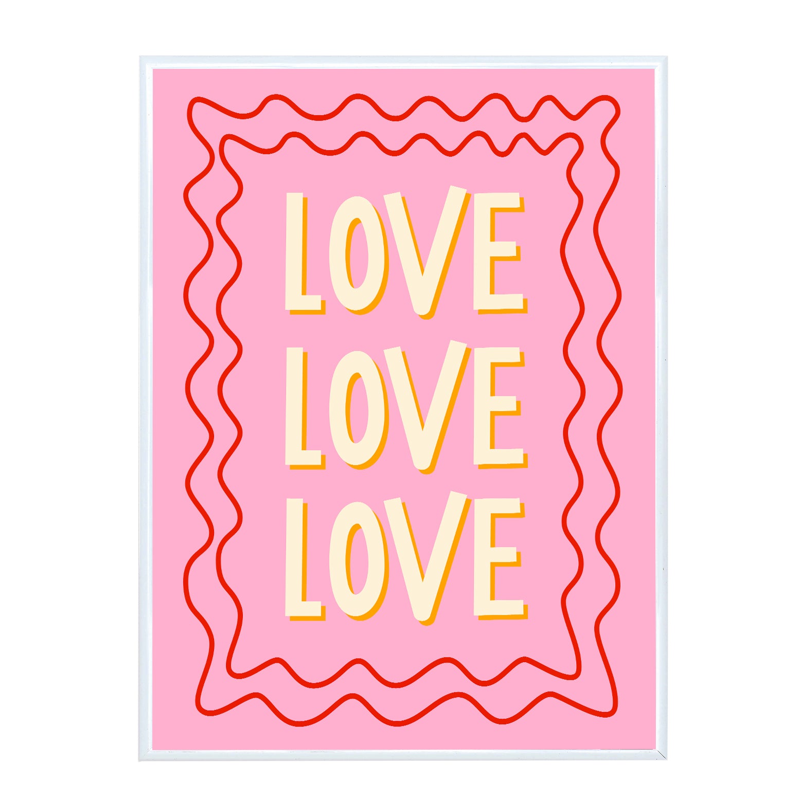 Poster mit Bilderrahmen Love - verschiedene Formate