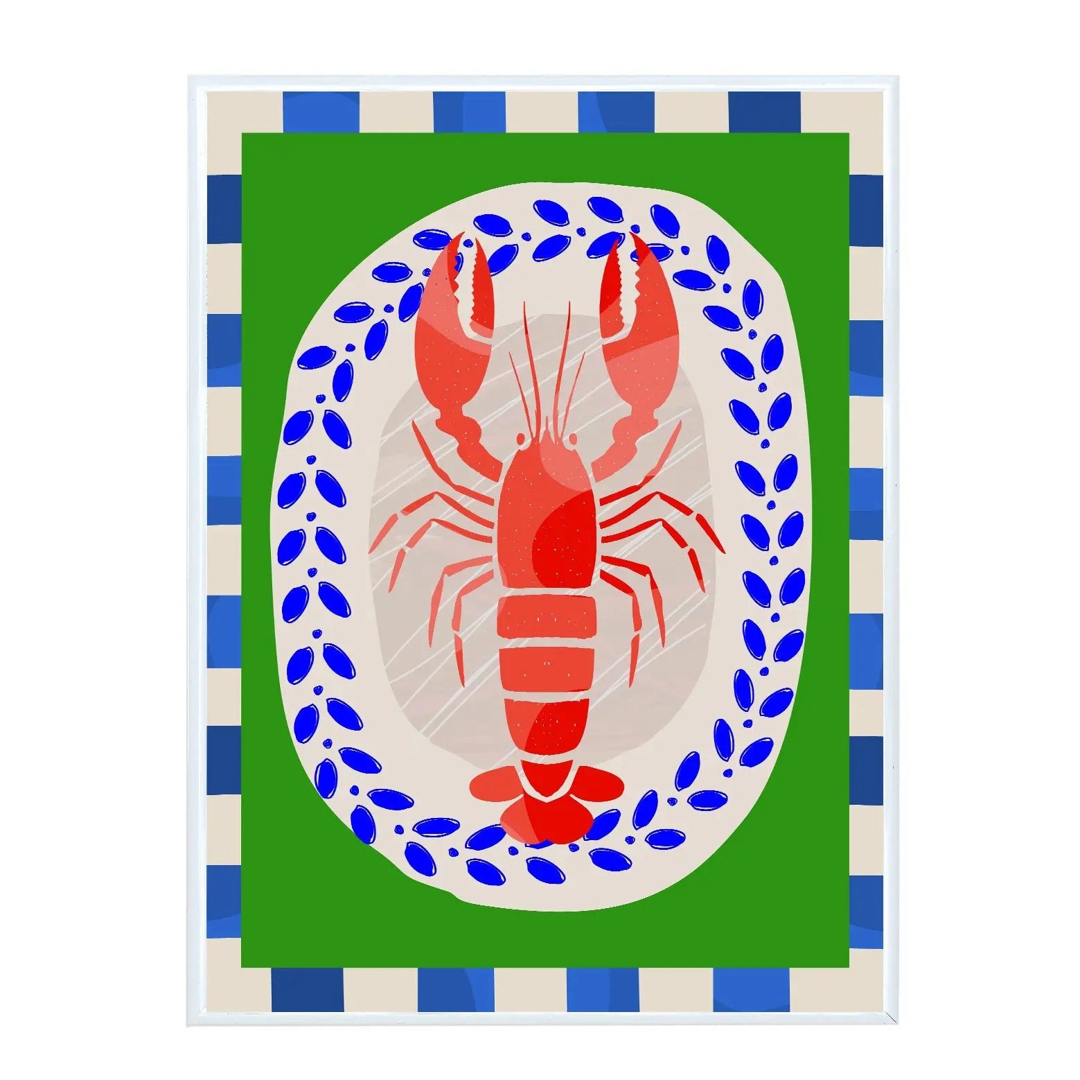 Poster mit Bilderrahmen Hummer - verschiedene Formate Interior Design