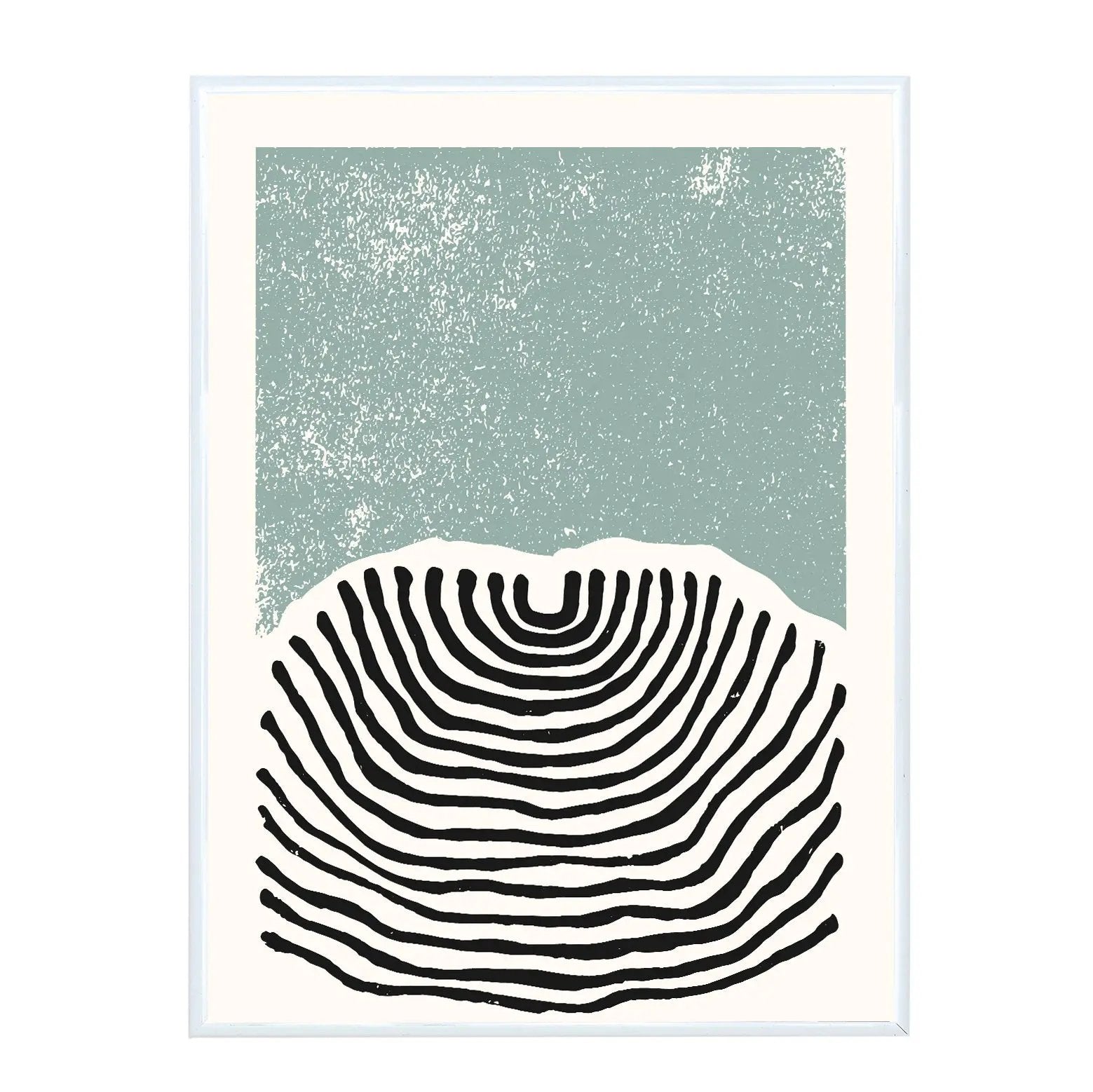 Poster mit Bilderrahmen Abstrakt Blau - inklusive Bilderrahmen Interior Design