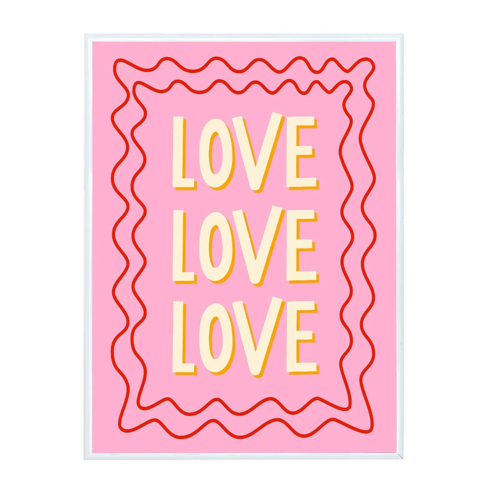 Poster mit Bilderrahmen Love - verschiedene Formate Interior Design