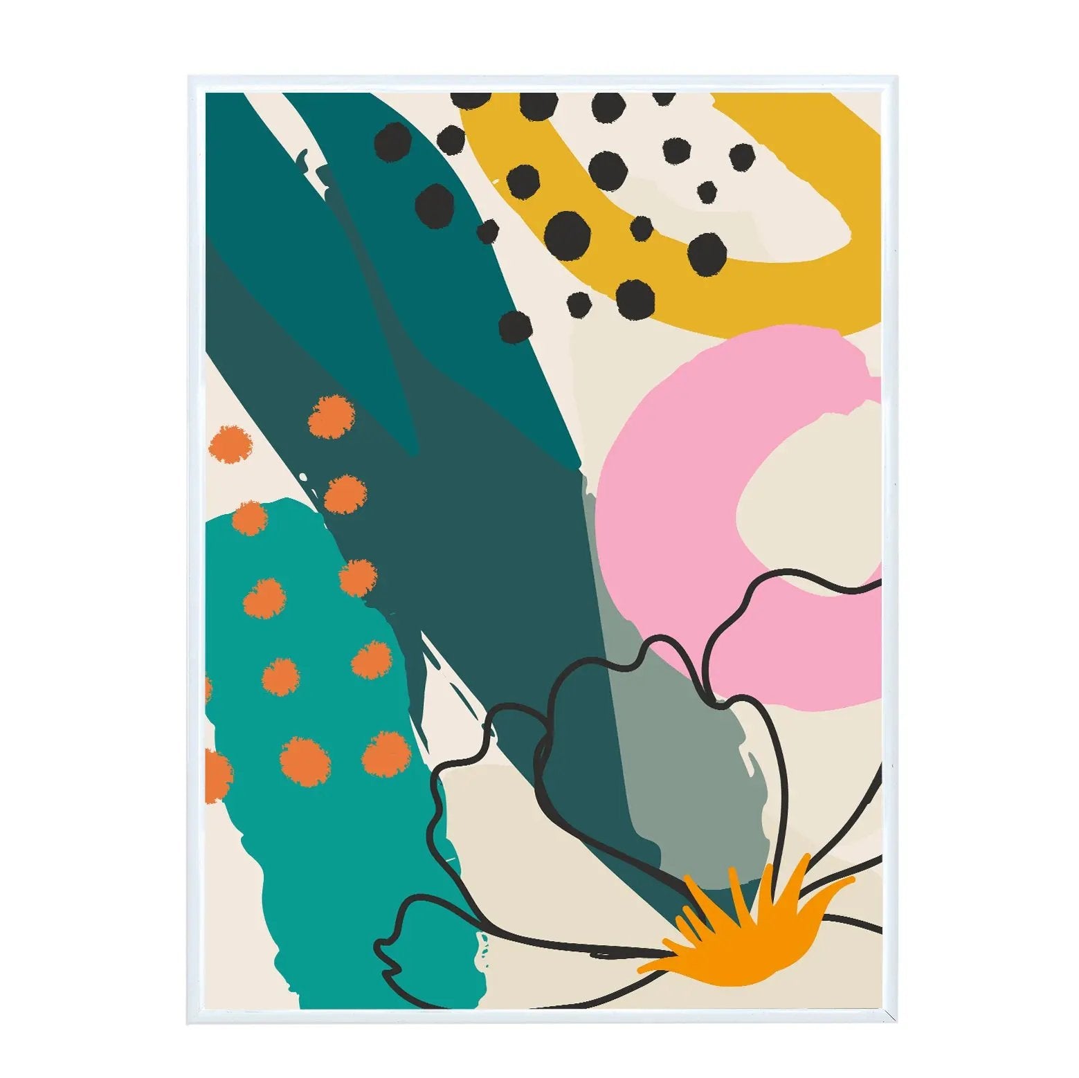 Poster mit Bilderrahmen Abstrakt - inklusive Bilderrahmen Interior Design