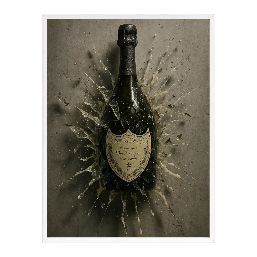 Poster mit Bilderrahmen Champagner - verschiedene Formate Interior Design