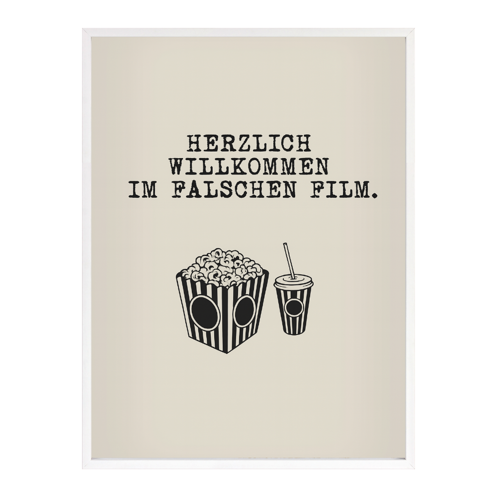 Poster mit Bilderrahmen Falscher Film - verschiedene Formate