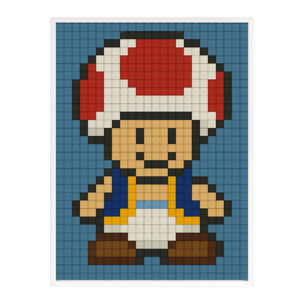 Poster mit Bilderrahmen Toad Pixel - verschiedene Formate Interior Design