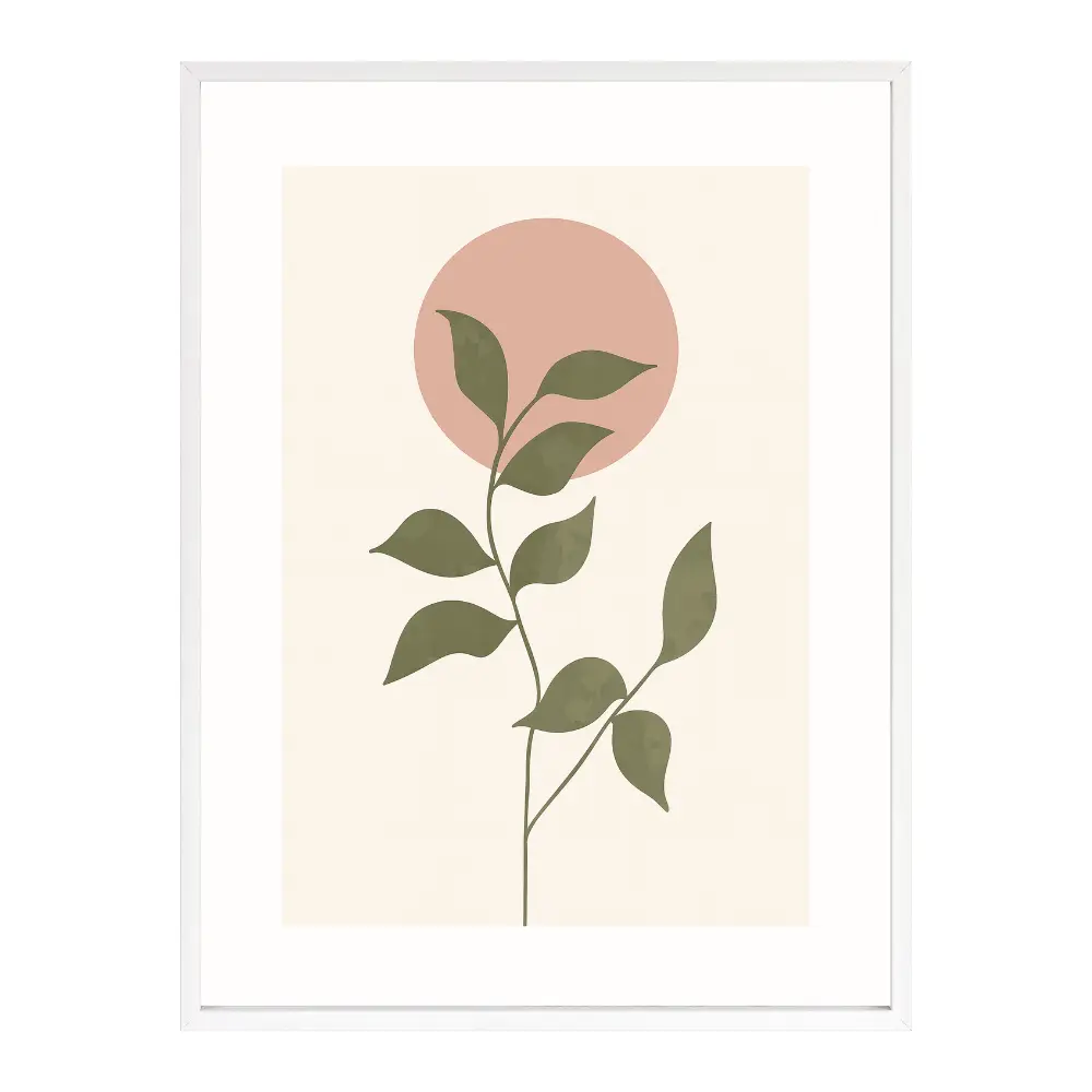 Poster mit Bilderrahmen Botanical Minimal Art - verschiedene Formate Interior Design
