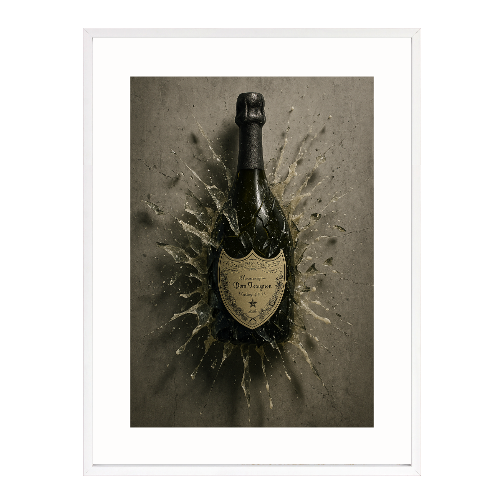 Poster mit Bilderrahmen Champagner - verschiedene Formate