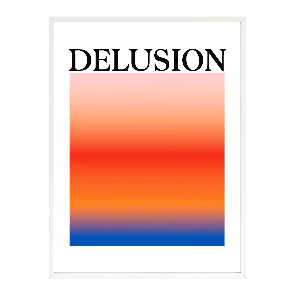 Poster mit Bilderrahmen Delusion - inklusive Bilderrahmen Interior Design