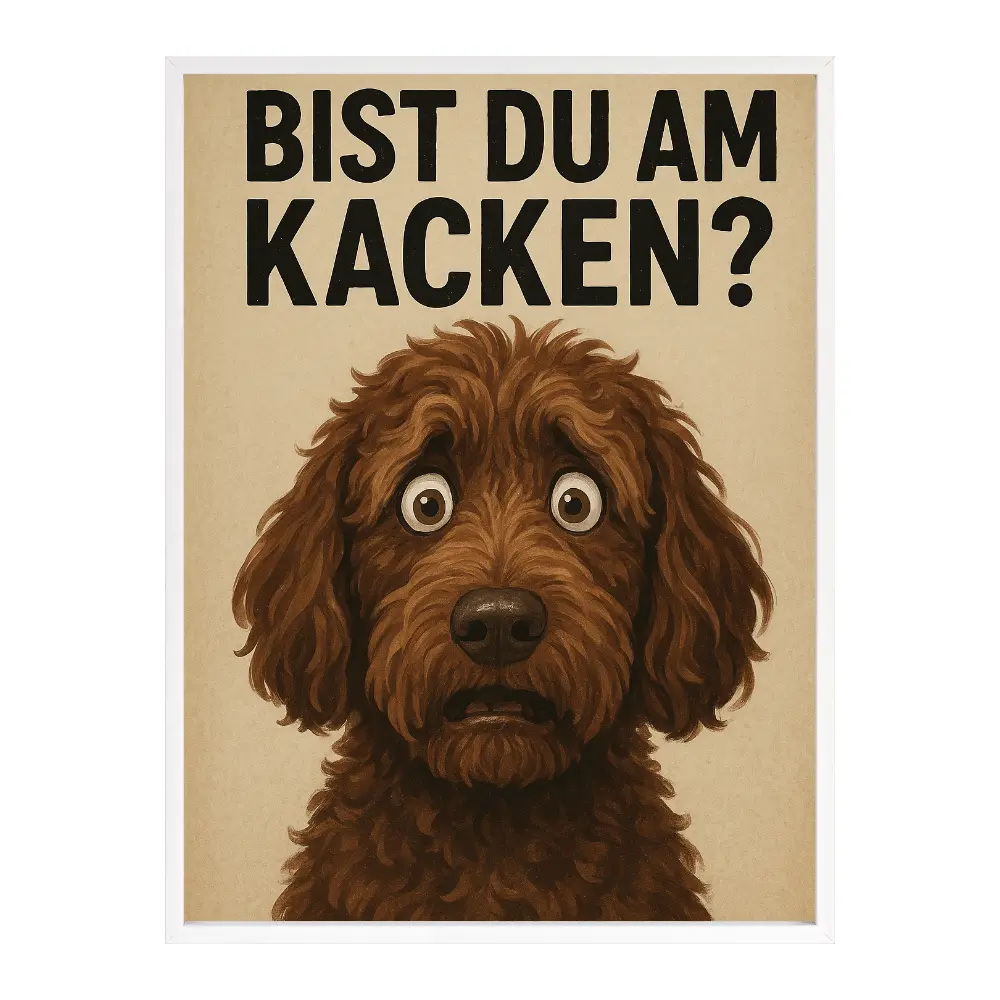 Poster mit Bilderrahmen Bist Du am...? - inklusive Bilderrahmen Interior Design