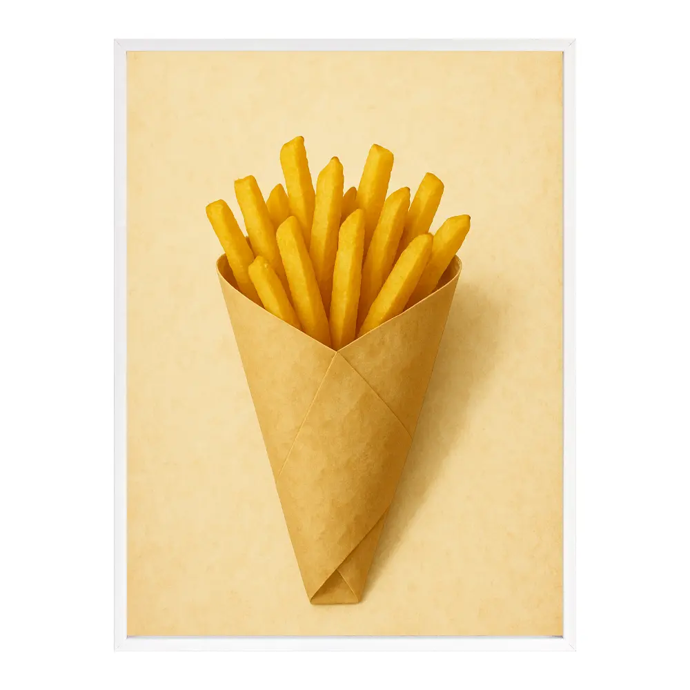 Poster mit Bilderrahmen Pommes Frites - verschiedene Formate Interior Design