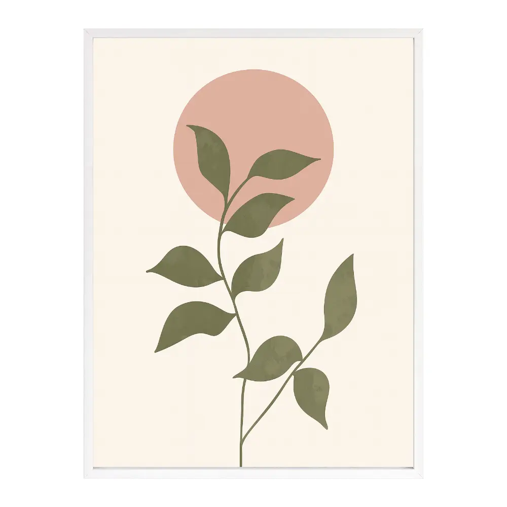 Poster mit Bilderrahmen Botanical Minimal Art - verschiedene Formate Interior Design