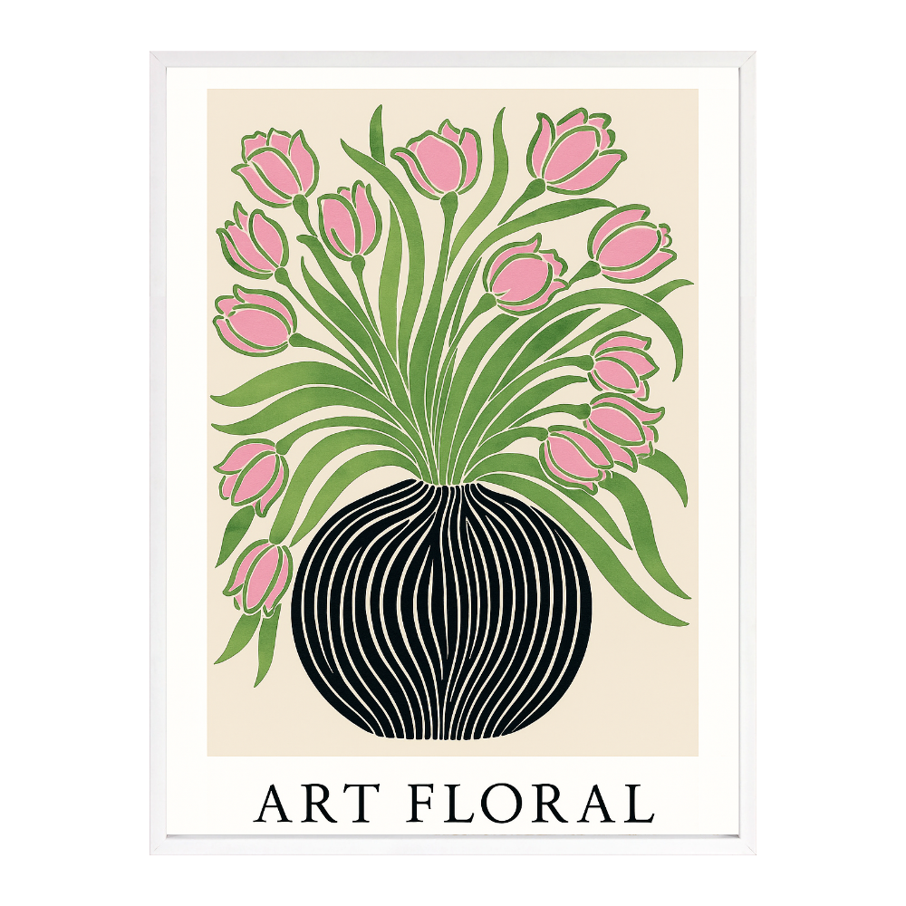 Poster mit Bilderrahmen Art Flower - inklusive Bilderrahmen