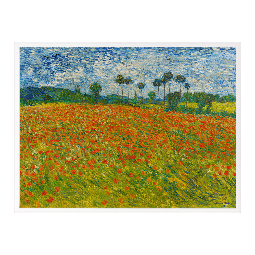 Poster mit Bilderrahmen van Gogh Mohnwiese - verschiedene Formate