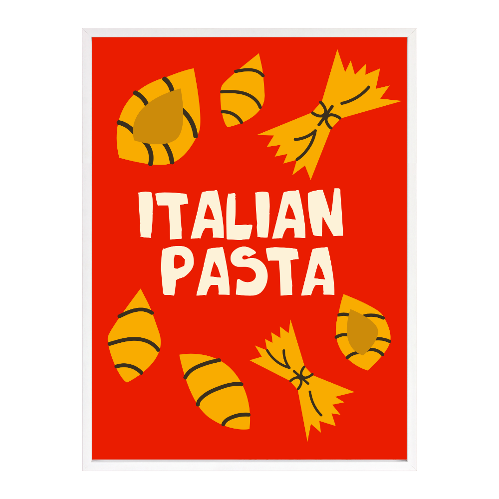 Poster mit Bilderrahmen Italian Pasta - verschiedene Formate