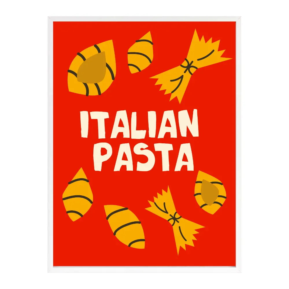 Poster mit Bilderrahmen Italian Pasta - verschiedene Formate Interior Design